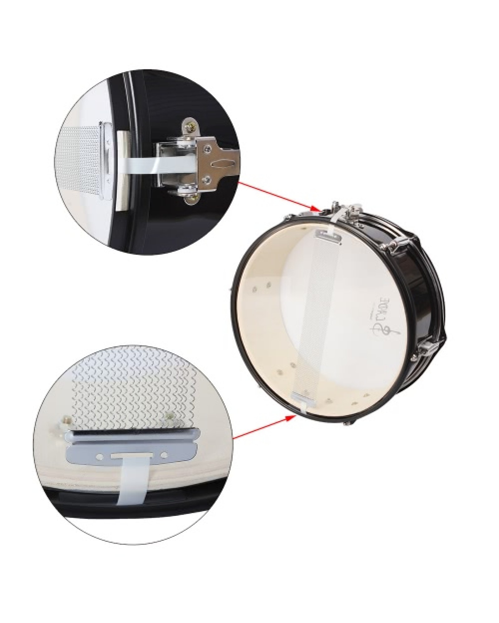 Professional Snare Drum Head 14 Inch with Drumstick Drum Key Strap for Student Band