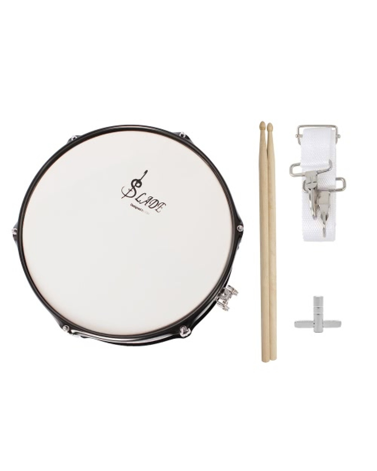 Professional Snare Drum Head 14 Inch with Drumstick Drum Key Strap for Student Band