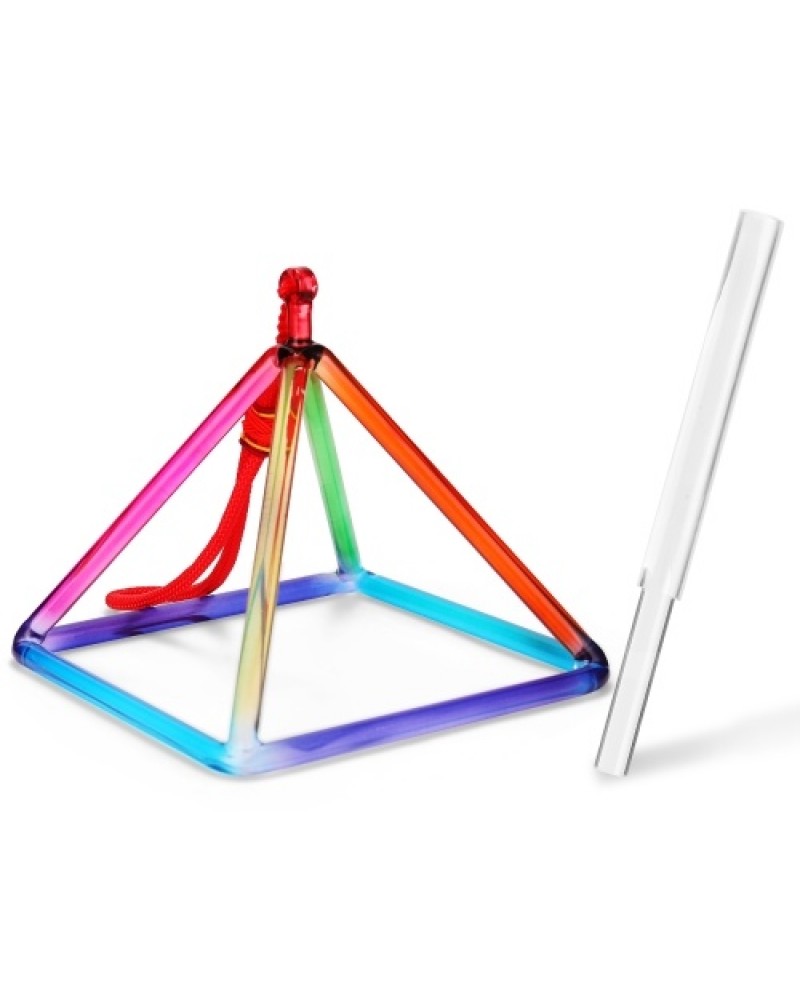 Crystal Material Singing Pyramid Percussion Instruments Yoga Meditation Relaxation Tool