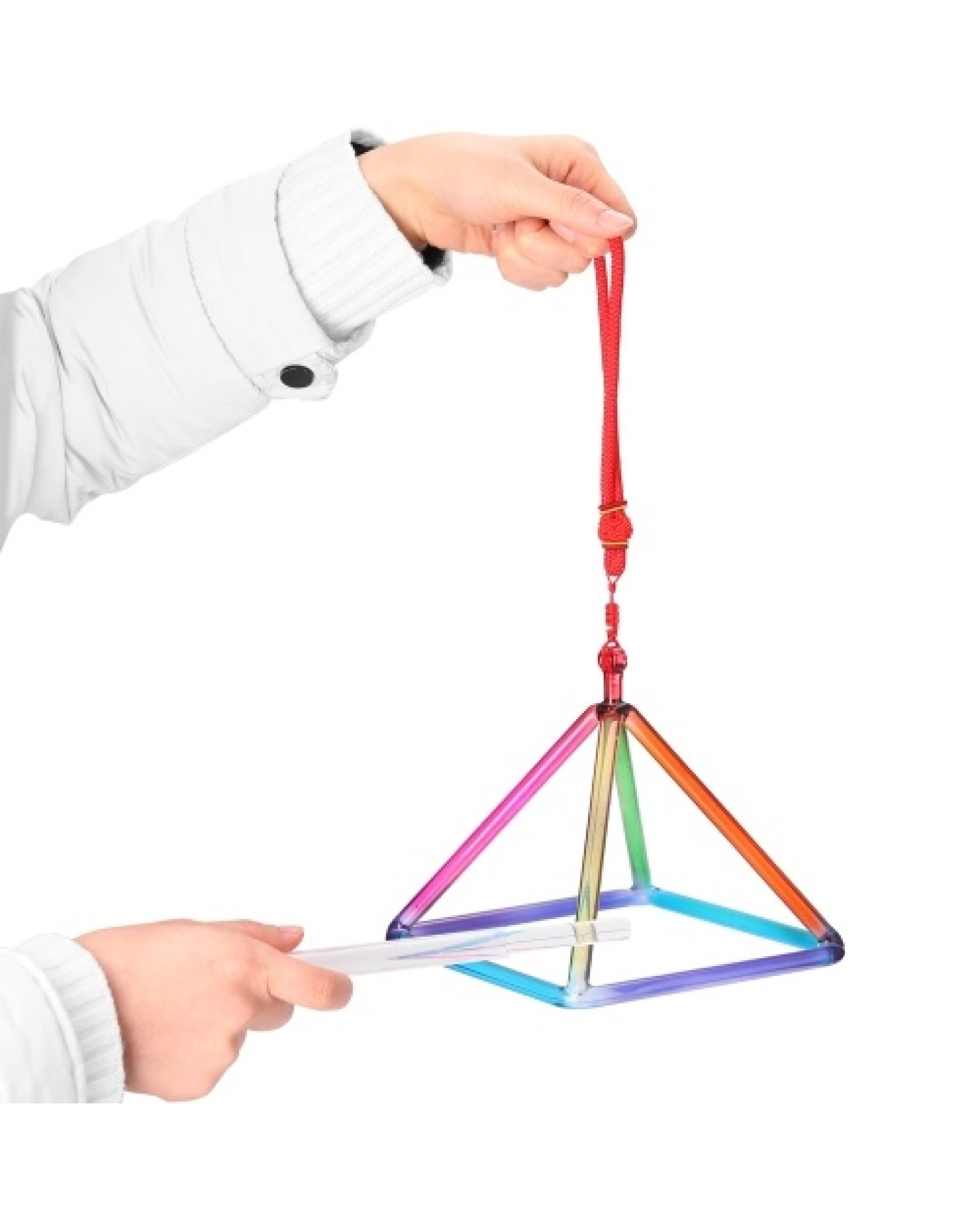Crystal Material Singing Pyramid Percussion Instruments Yoga Meditation Relaxation Tool