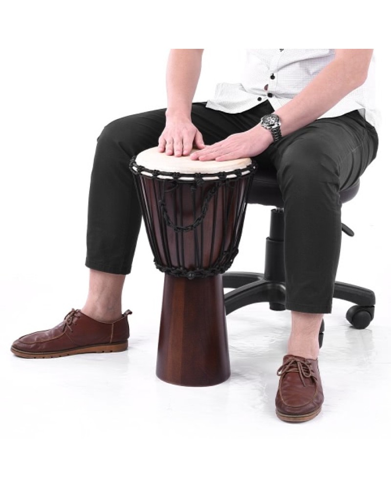 Professional 10" African Djembe Hand Bongo Drum Percussion Music Instrument Select Hardwood Body Goatskin Head