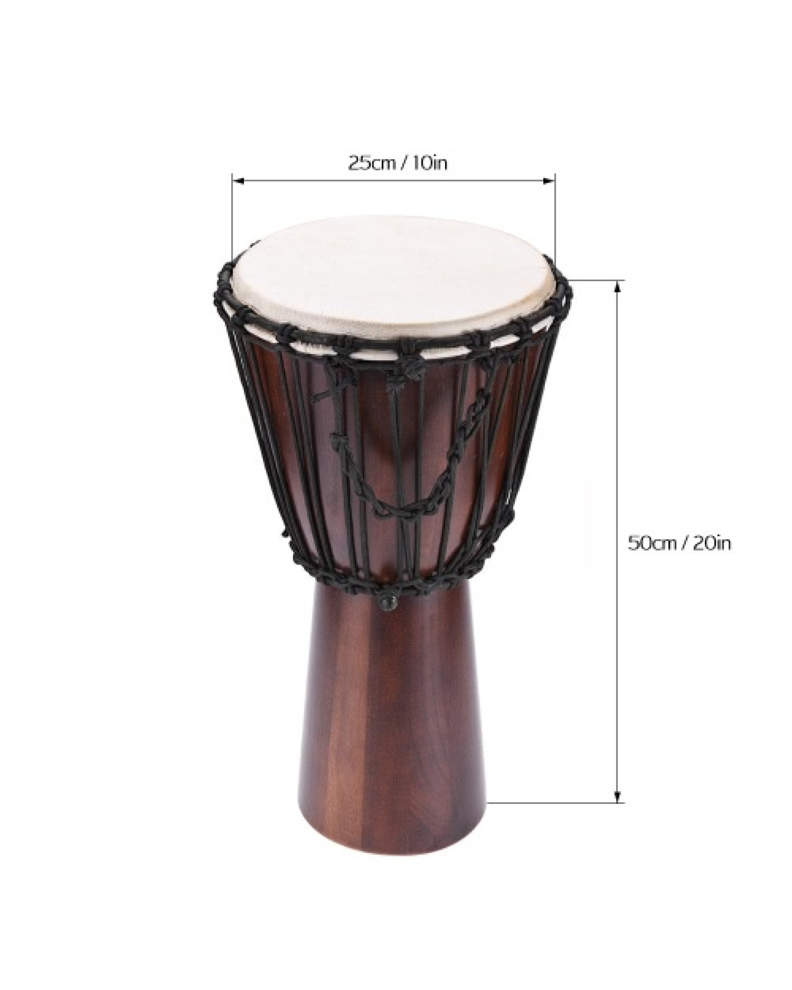 Professional 10" African Djembe Hand Bongo Drum Percussion Music Instrument Select Hardwood Body Goatskin Head