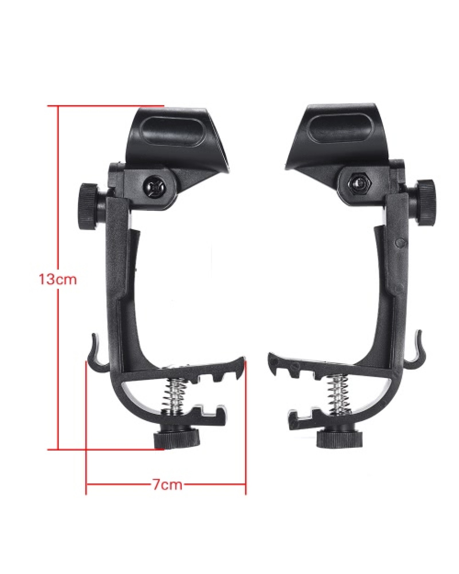 2pcs Clamp Clip On Drum Rim Microphone Mic Mount Holder Adjustable Shockproof