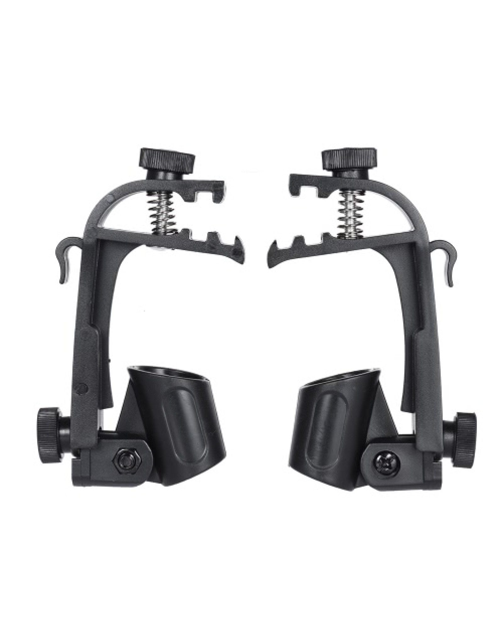 2pcs Clamp Clip On Drum Rim Microphone Mic Mount Holder Adjustable Shockproof