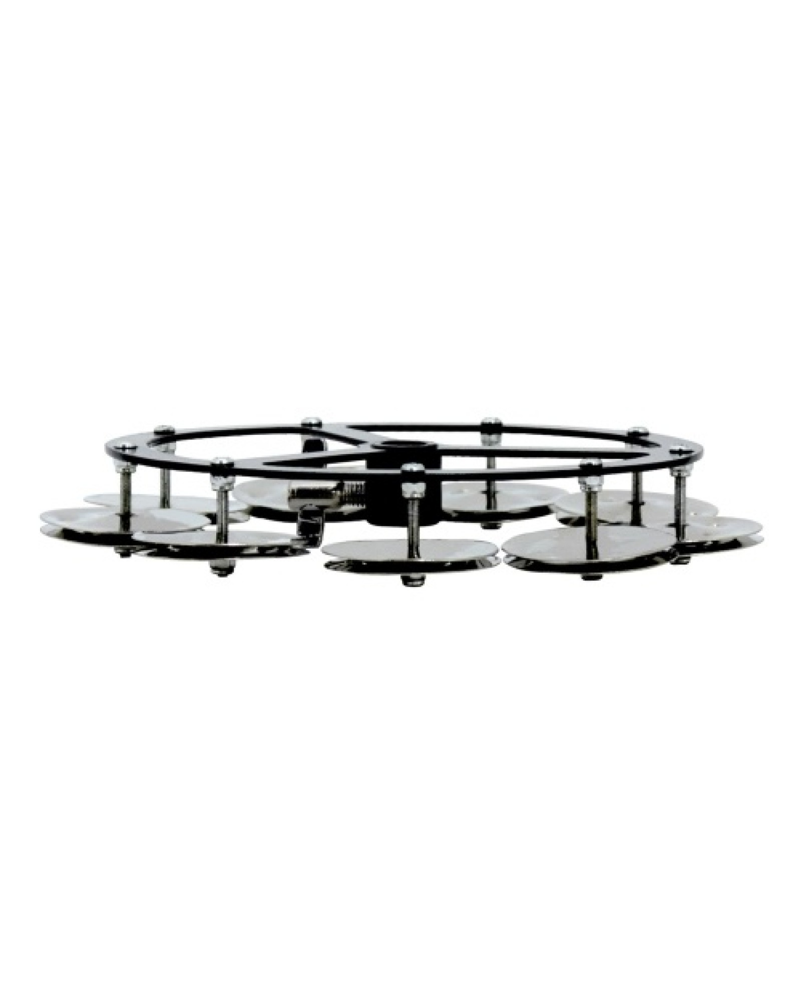 Mountable Hihat Tambourine with Steel Jingles for Drum Set