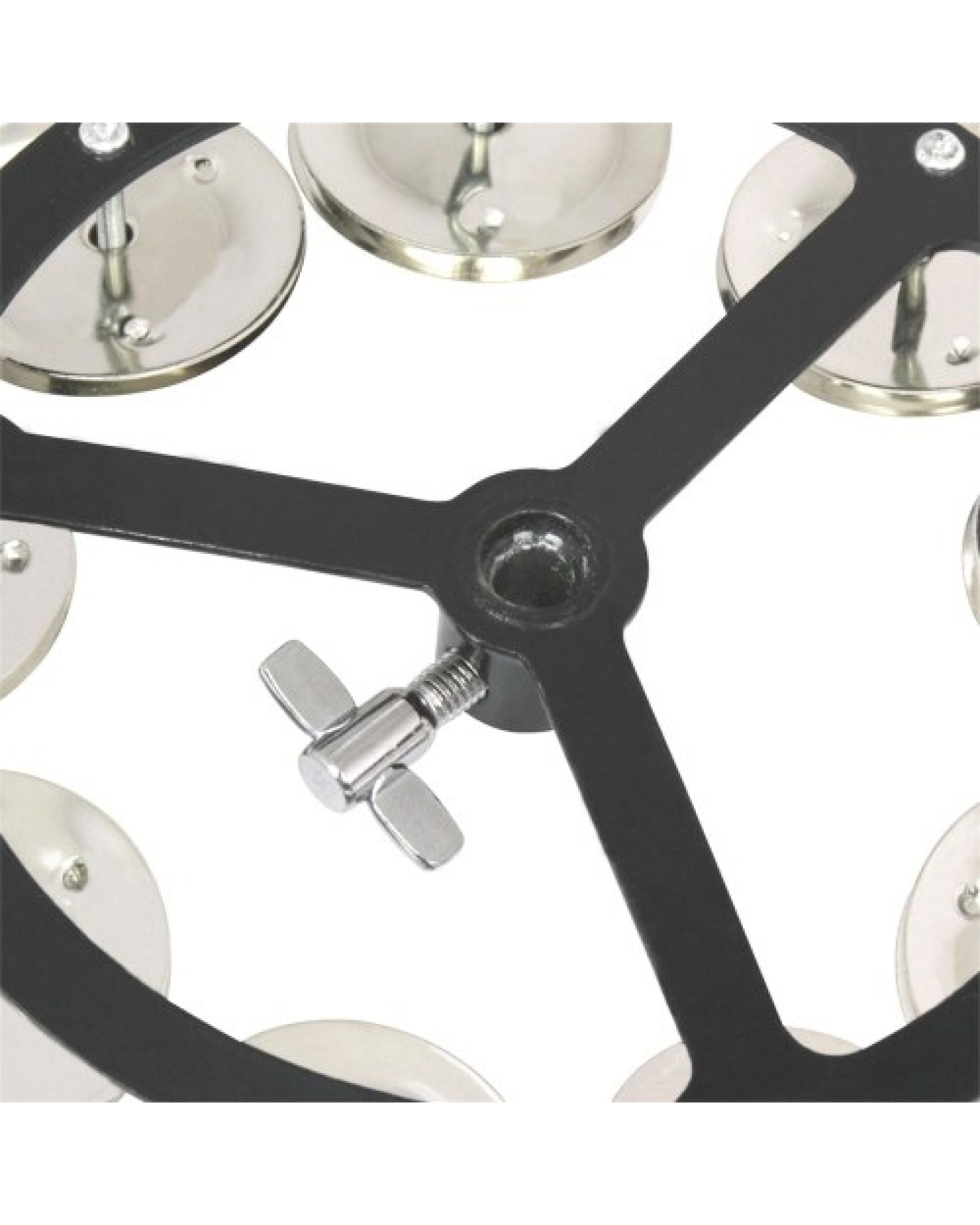 Mountable Hihat Tambourine with Steel Jingles for Drum Set