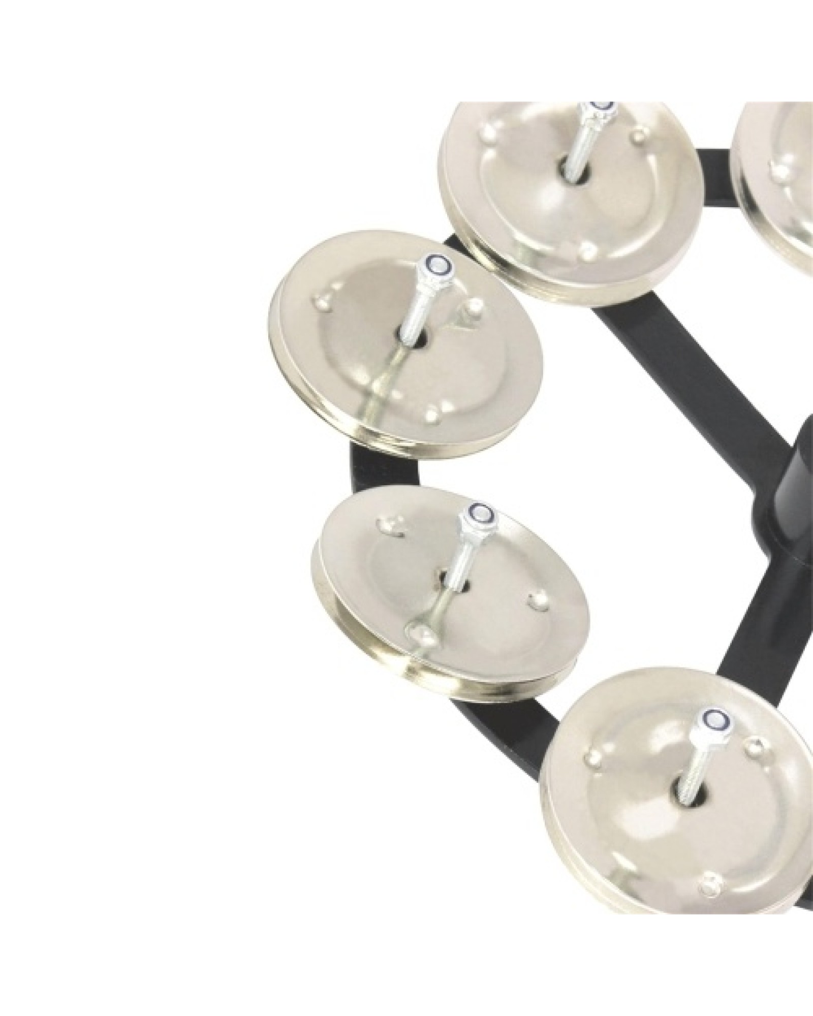 Mountable Hihat Tambourine with Steel Jingles for Drum Set