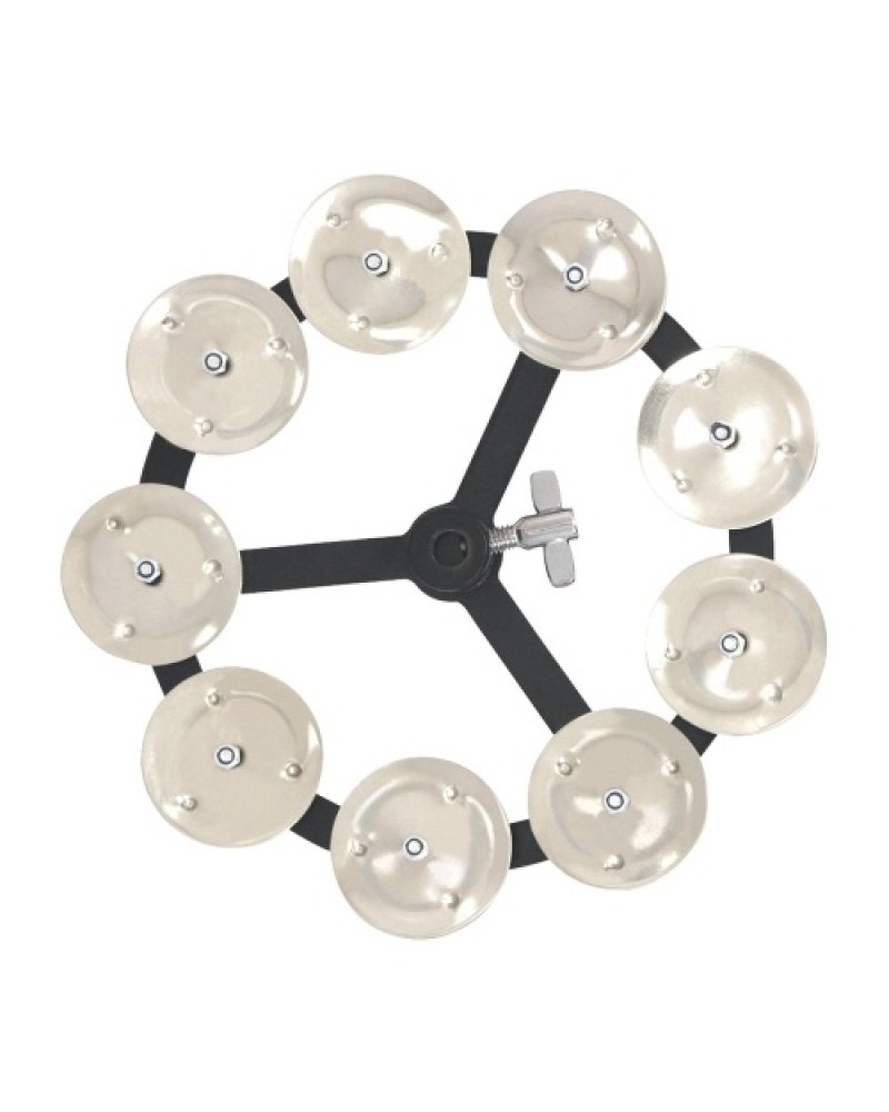 Mountable Hihat Tambourine with Steel Jingles for Drum Set
