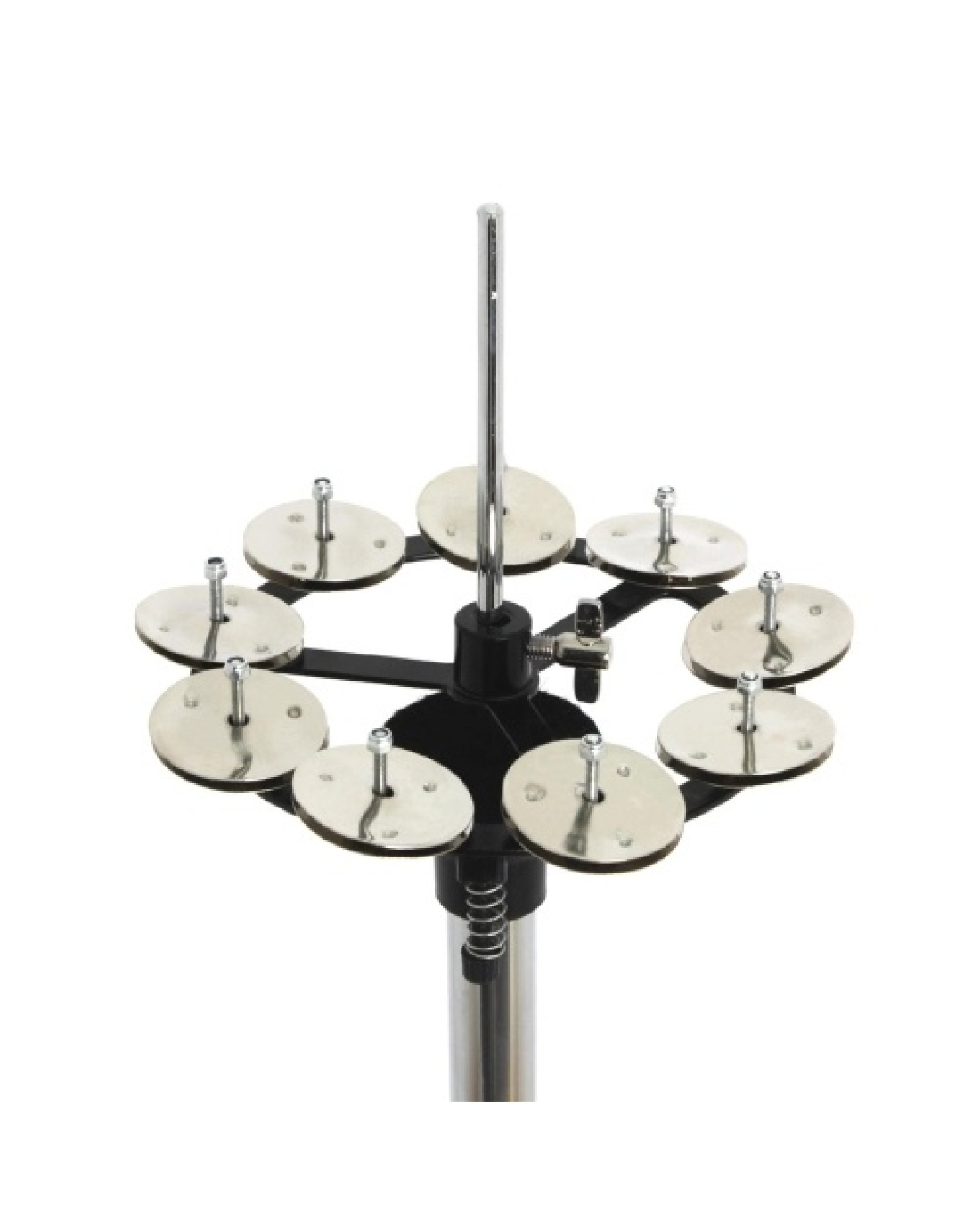 Mountable Hihat Tambourine with Steel Jingles for Drum Set