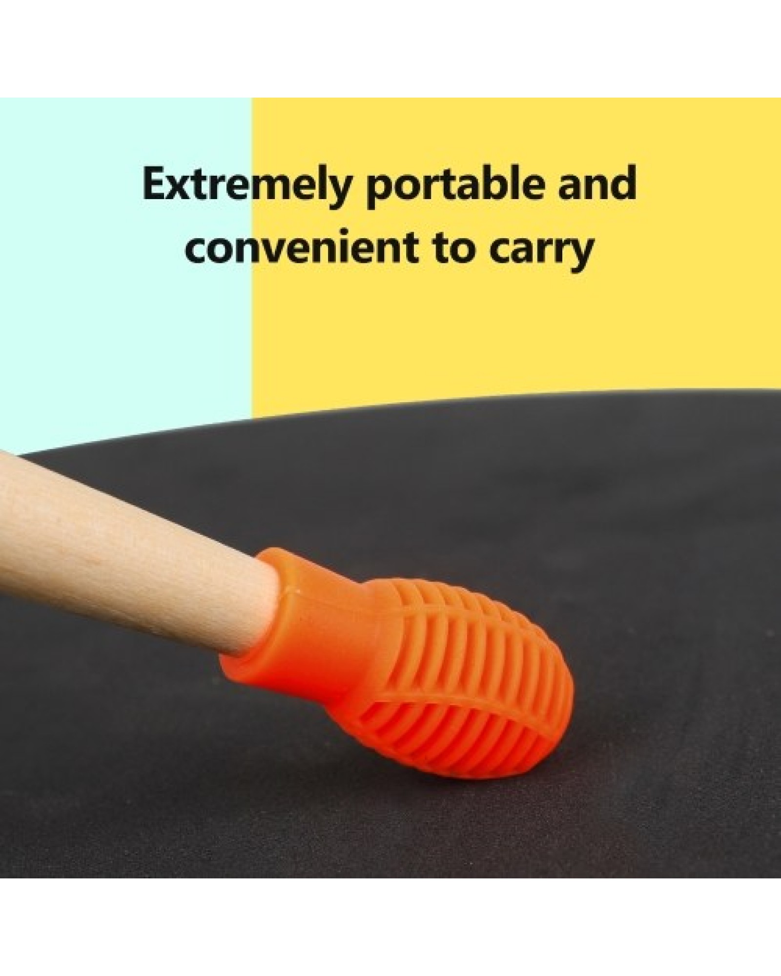 Drum Stick Protective Cover Set Silicone Mallet Protectors Drumstick Silent Practice Cap Sleeve 2pcs