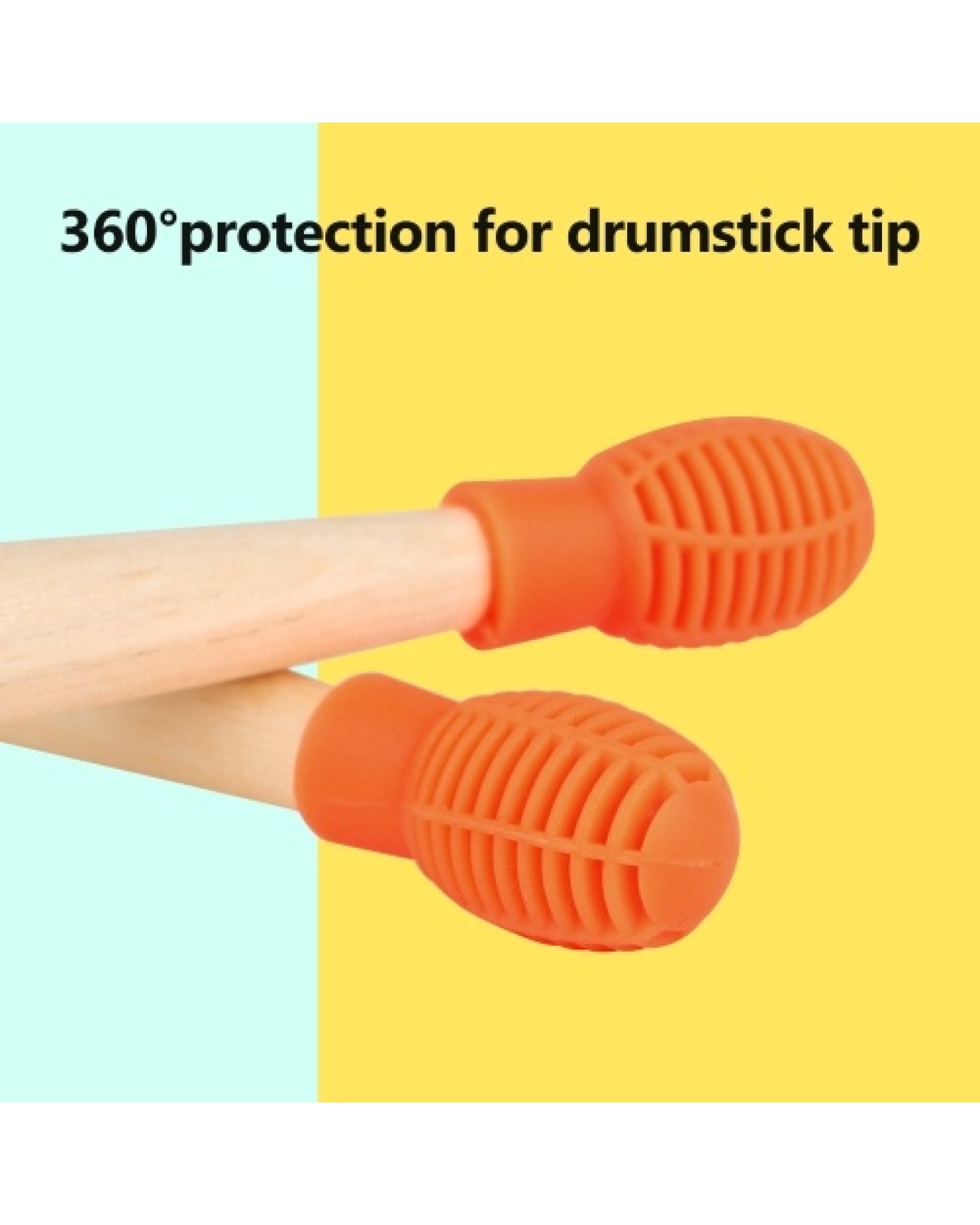 Drum Stick Protective Cover Set Silicone Mallet Protectors Drumstick Silent Practice Cap Sleeve 2pcs