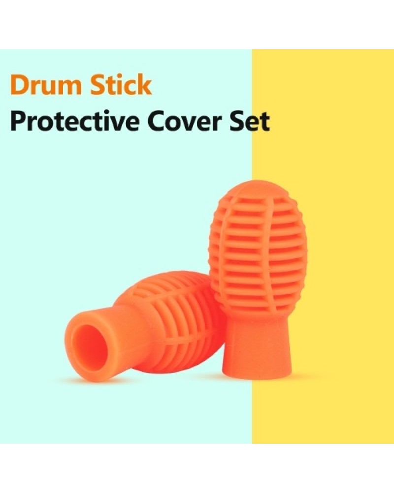 Drum Stick Protective Cover Set Silicone Mallet Protectors Drumstick Silent Practice Cap Sleeve 2pcs