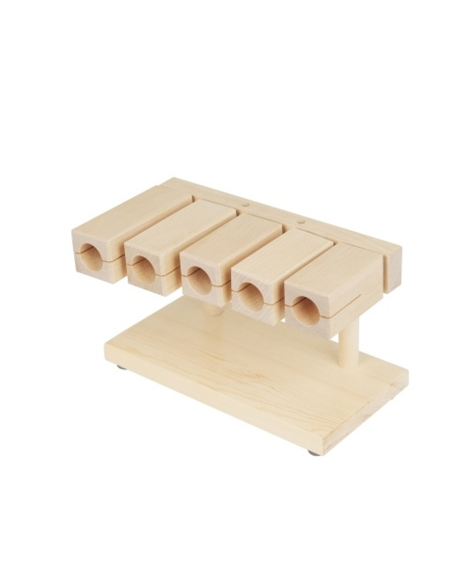 Wood Rhythm Block Wooden Percussion Block Solid Maple Material 5 Tones Musical Percussion Instrument with Mallet for Yoga Presch