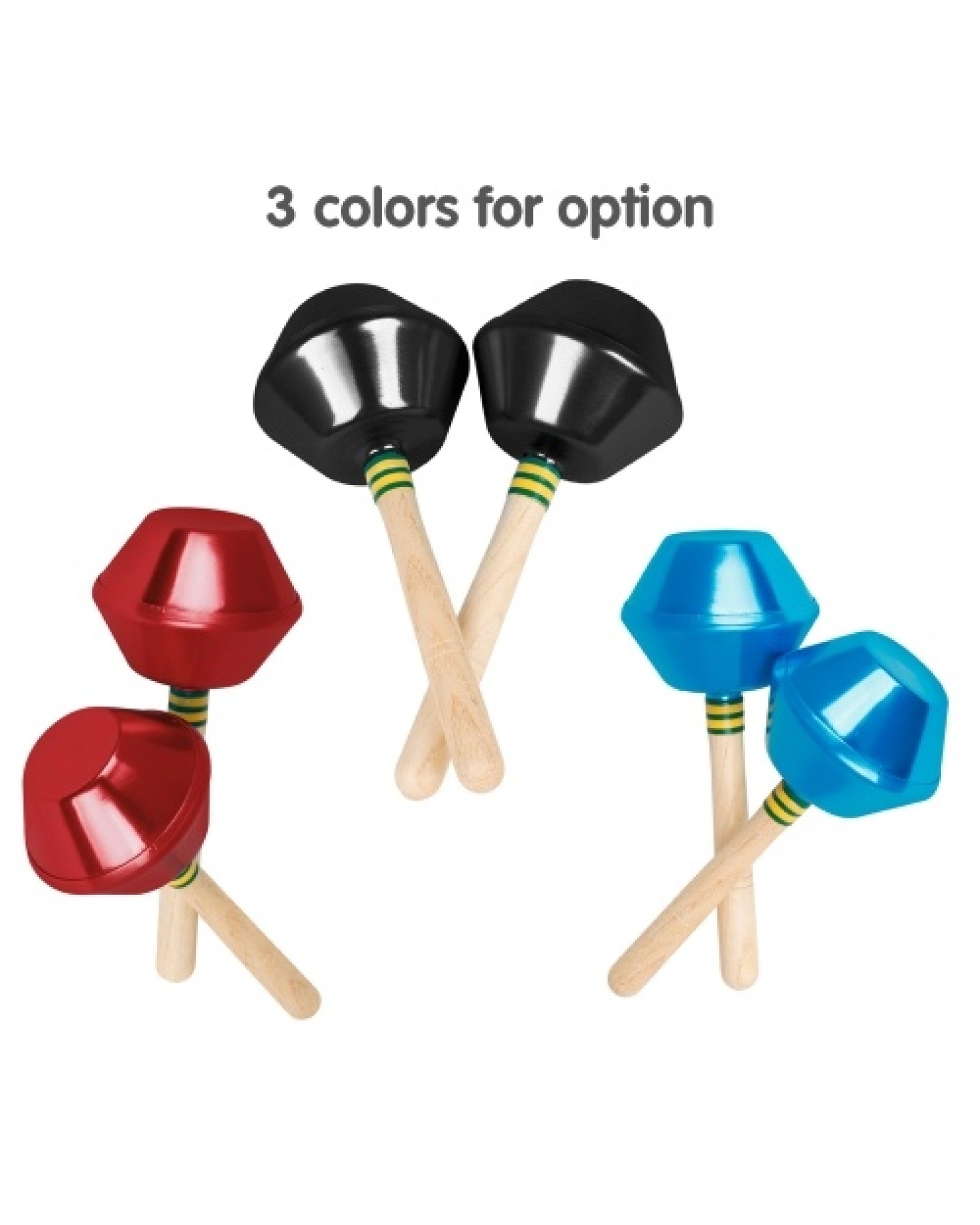 Percussion Maracas Pair of Maracas Shakers Rattles Sand Hammer Percussion Musical Instrument with Aluminium Hammer Head &amp; Wo