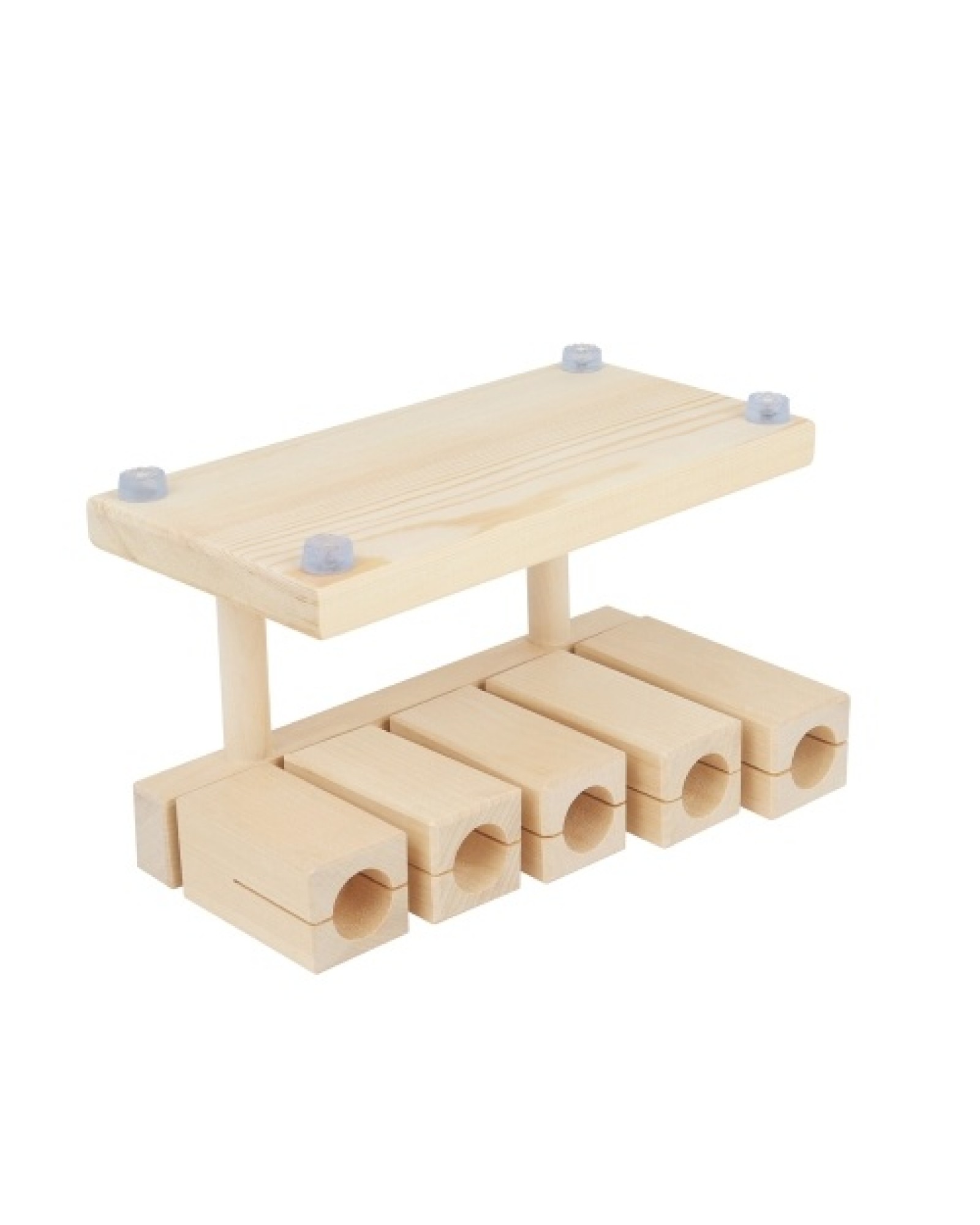 Wood Rhythm Block Wooden Percussion Block Solid Maple Material 5 Tones Musical Percussion Instrument with Mallet for Yoga Presch