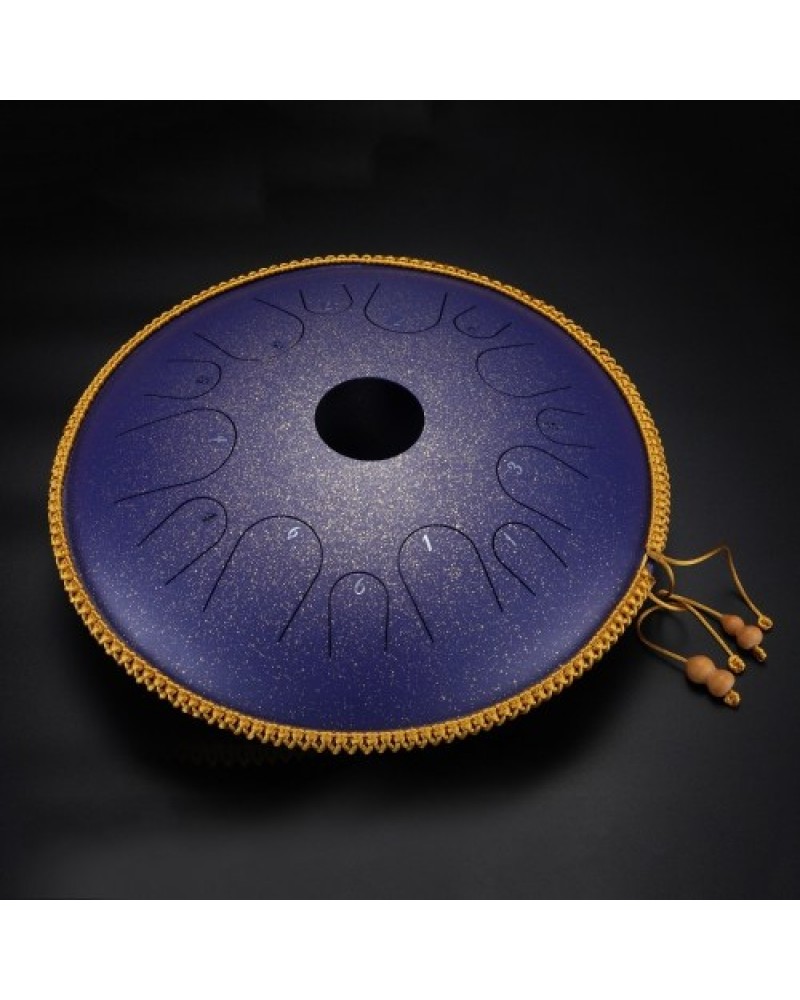 14 Inch 14 Note Alloy Steel Hand Pan Drum C Tone Manual Percussion Handpan Drum with Ebony Drumsticks