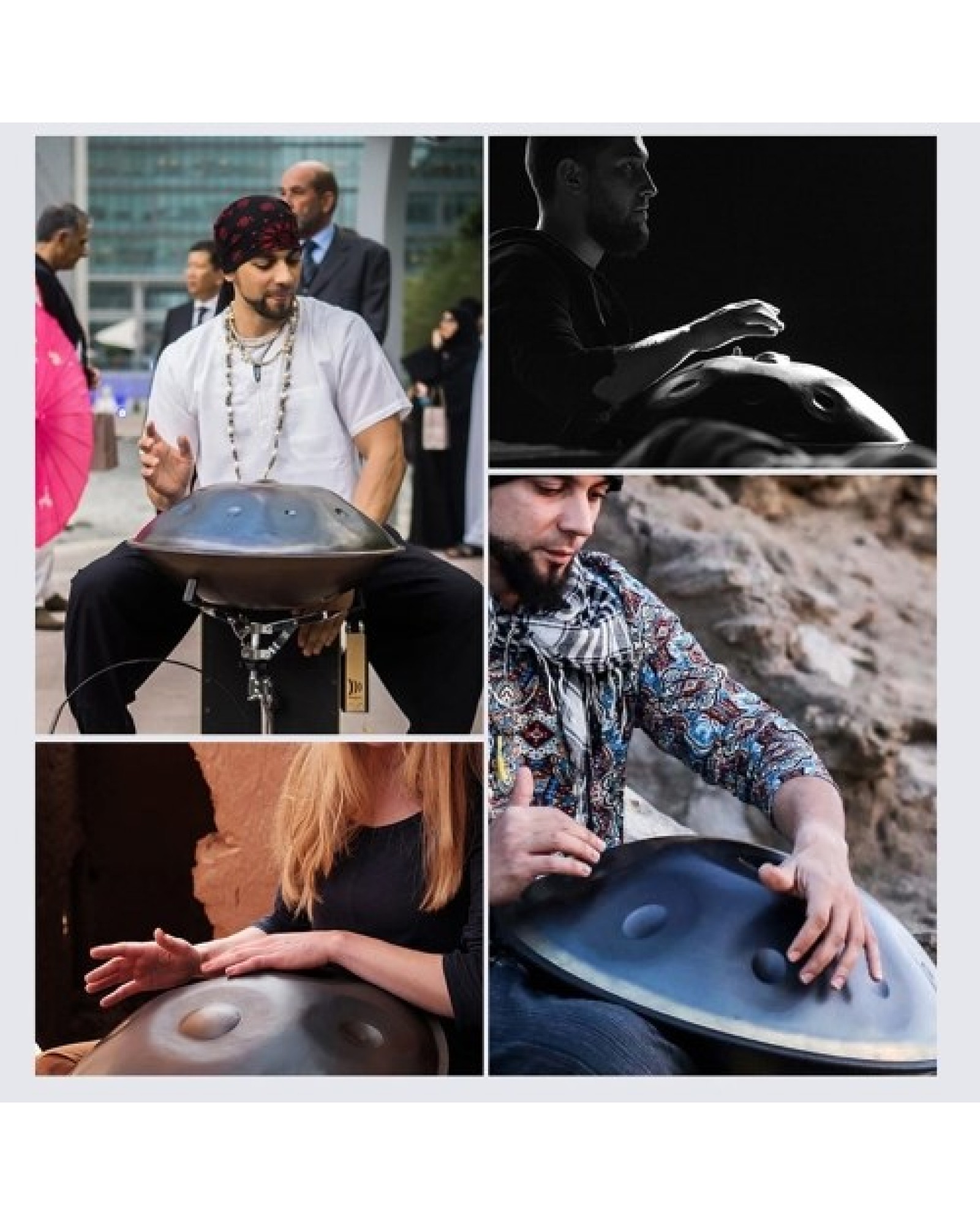 10 tones Handmade Performance Sound Handpan Musical Instrument Gift with Drum Bag