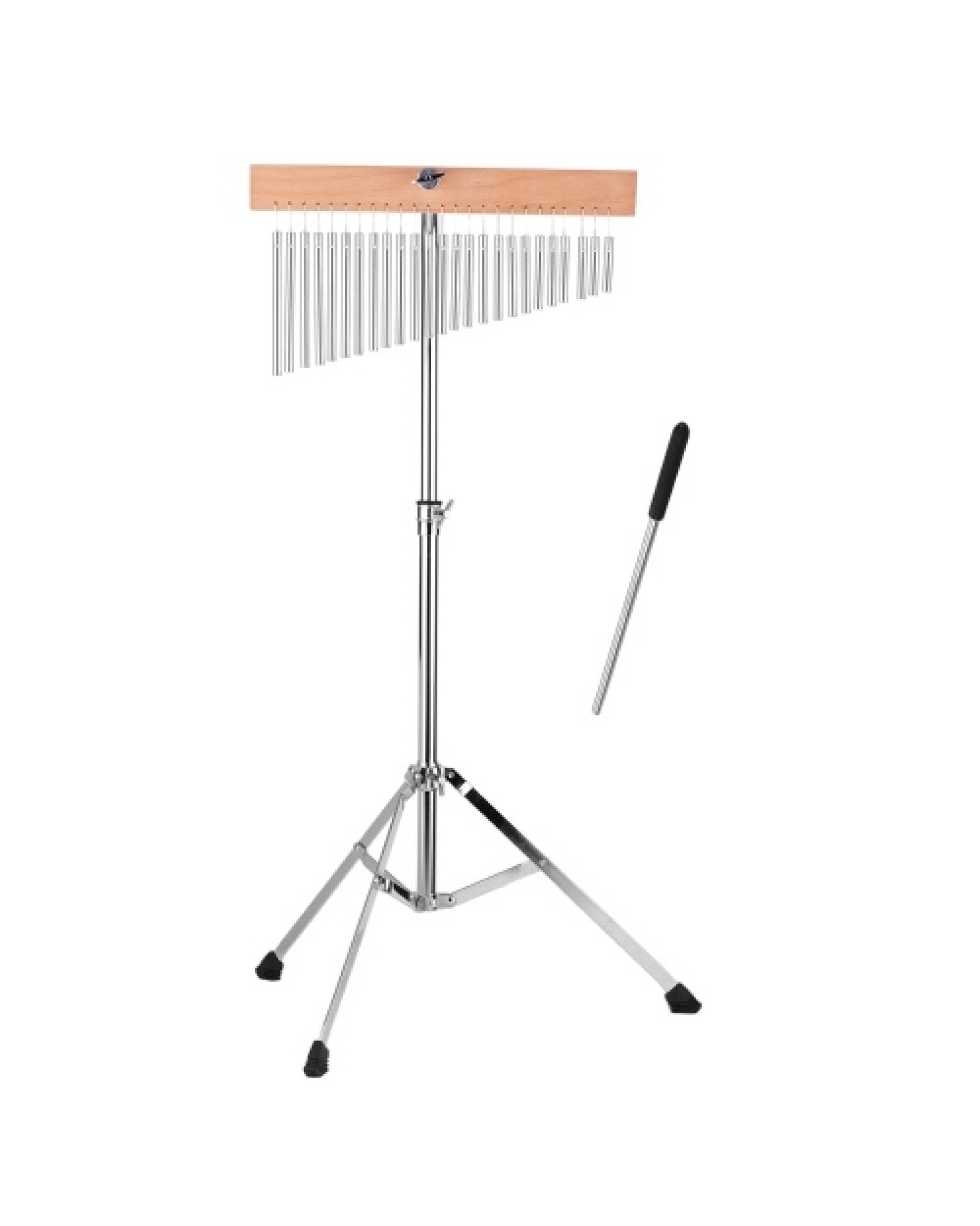 25 Bells Barchime Bar Chimes Single-Row Solid Aluminum Bar Wind Chimes Musical Percusion Instrument with Adjustable Mounting Sta