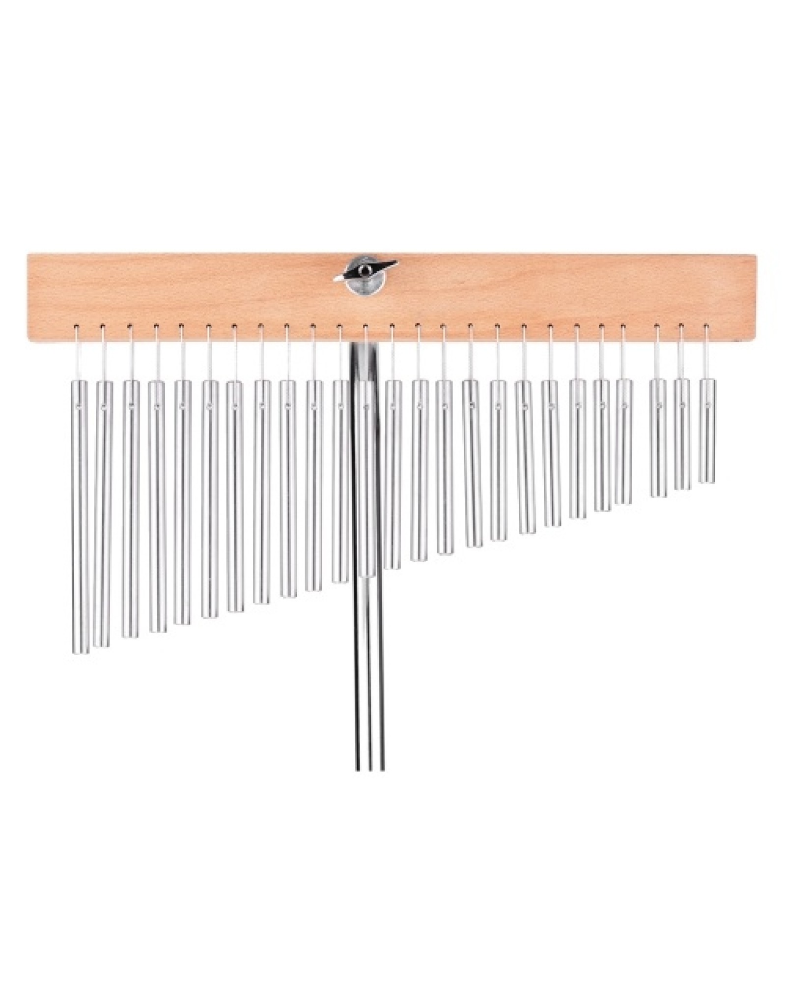 25 Bells Barchime Bar Chimes Single-Row Solid Aluminum Bar Wind Chimes Musical Percusion Instrument with Adjustable Mounting Sta