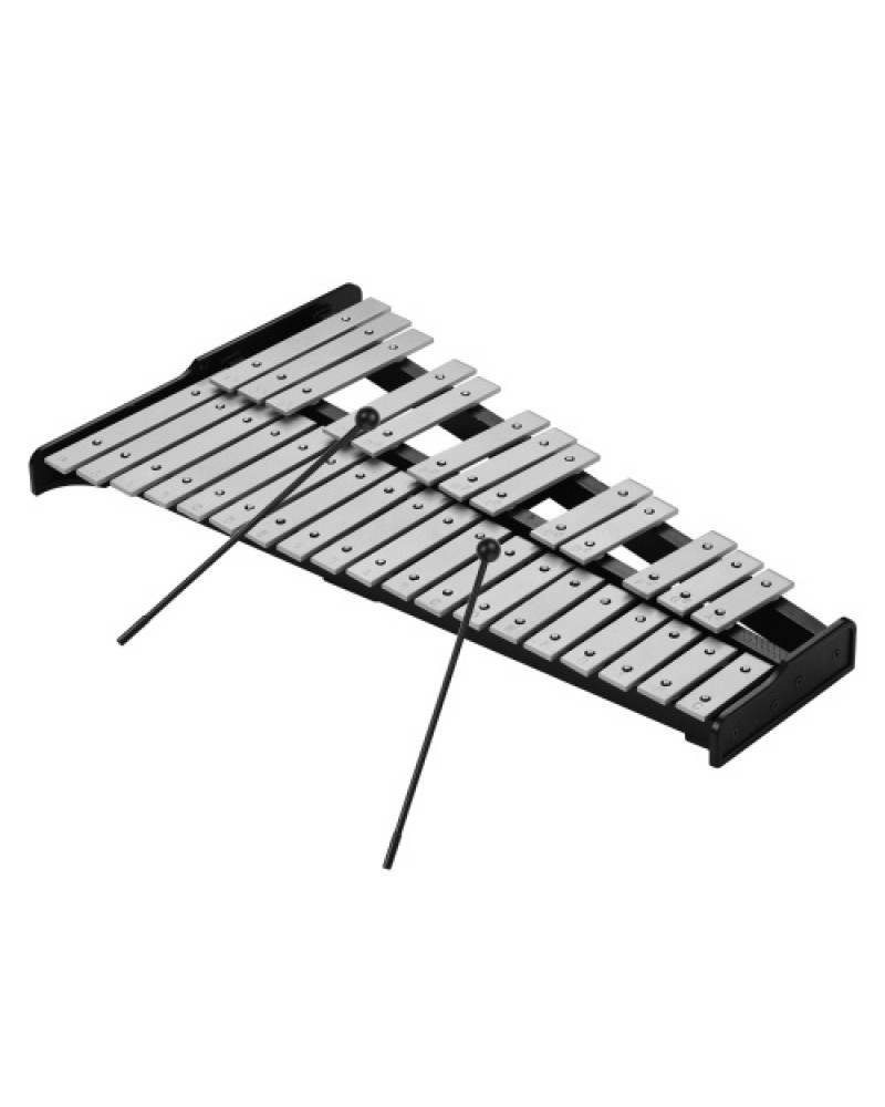 32-Note Xylophone Educational Glockenspiel Wooden Base Solid Aluminum Bars