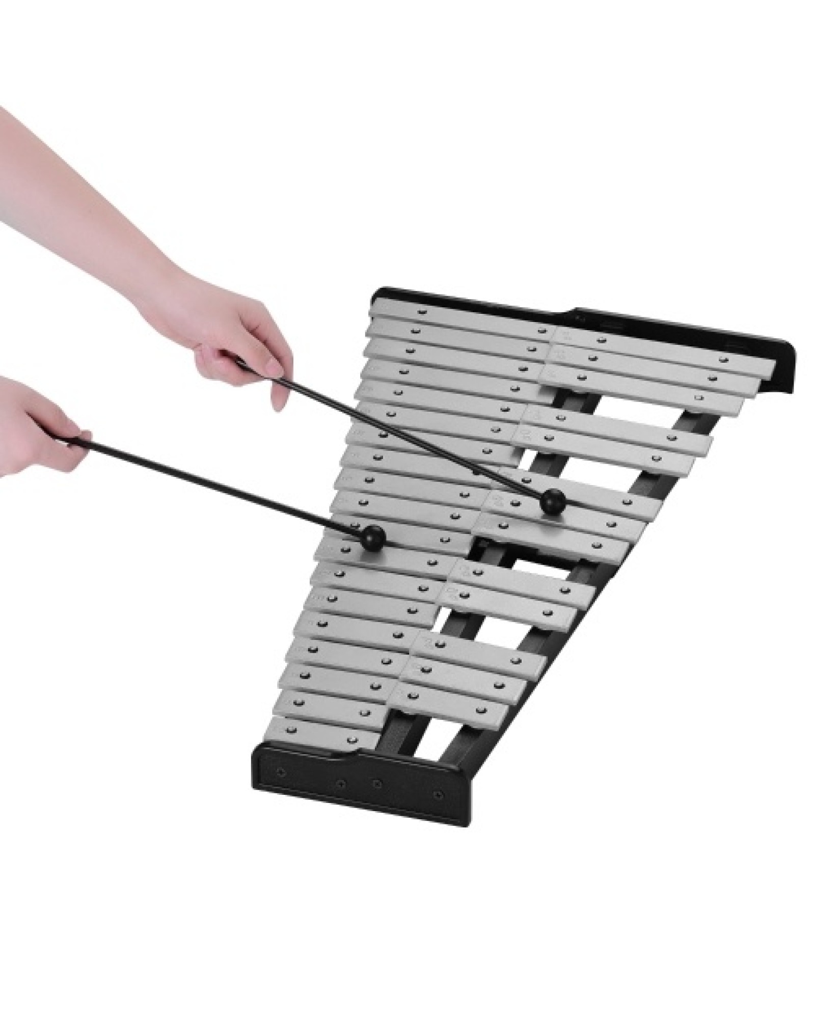 32-Note Xylophone Educational Glockenspiel Wooden Base Solid Aluminum Bars
