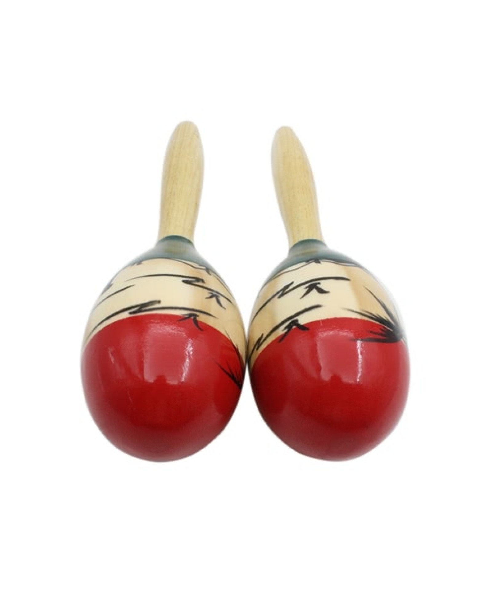 Pair of Wooden Large Maracas Rumba Shakers Rattles Sand Hammer Percussion Instrument Musical Toy for Kid Children Party Games