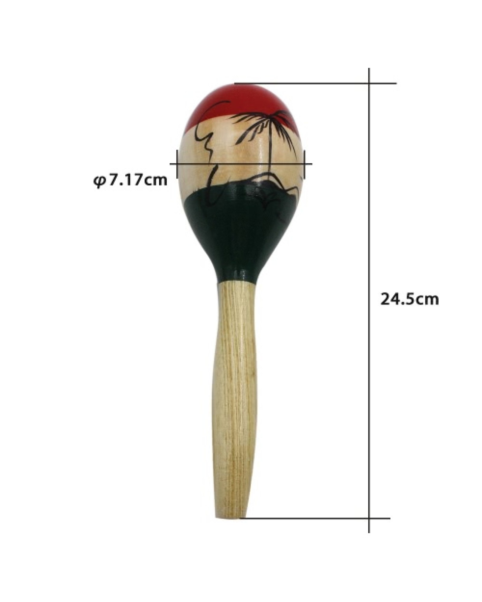 Pair of Wooden Large Maracas Rumba Shakers Rattles Sand Hammer Percussion Instrument Musical Toy for Kid Children Party Games