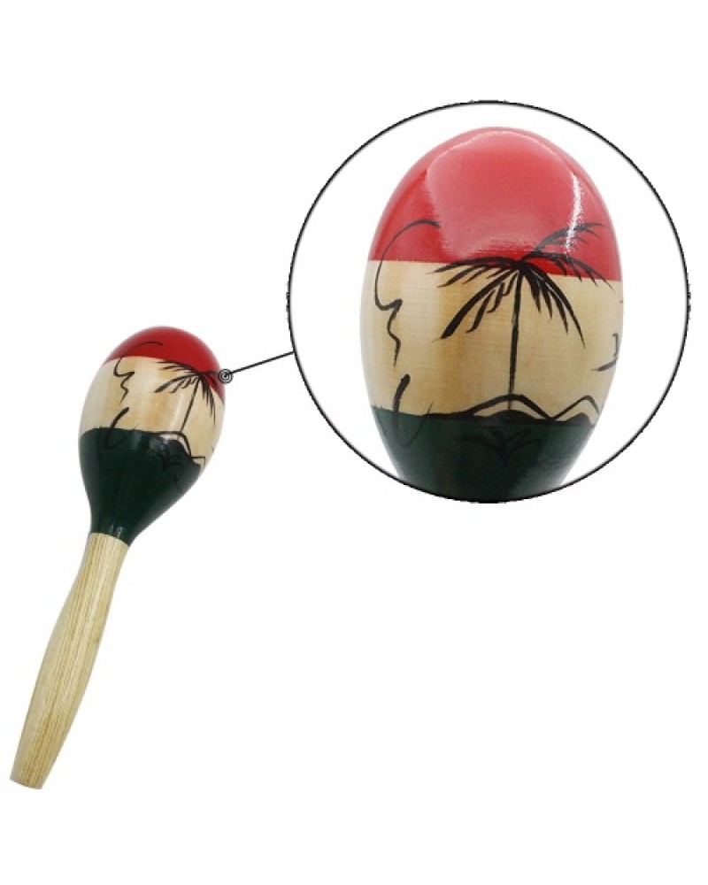 Pair of Wooden Large Maracas Rumba Shakers Rattles Sand Hammer Percussion Instrument Musical Toy for Kid Children Party Games