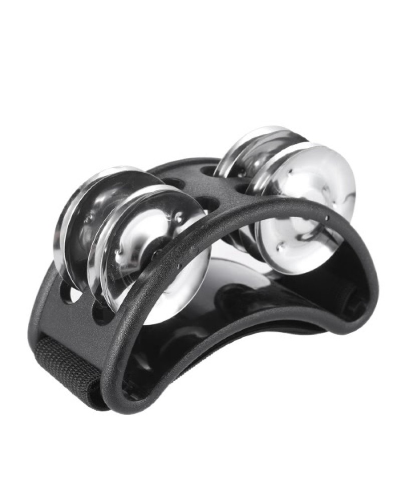 Foot Tambourine Percussion Musical Instrument 2 Sets Metal Jingle Bell