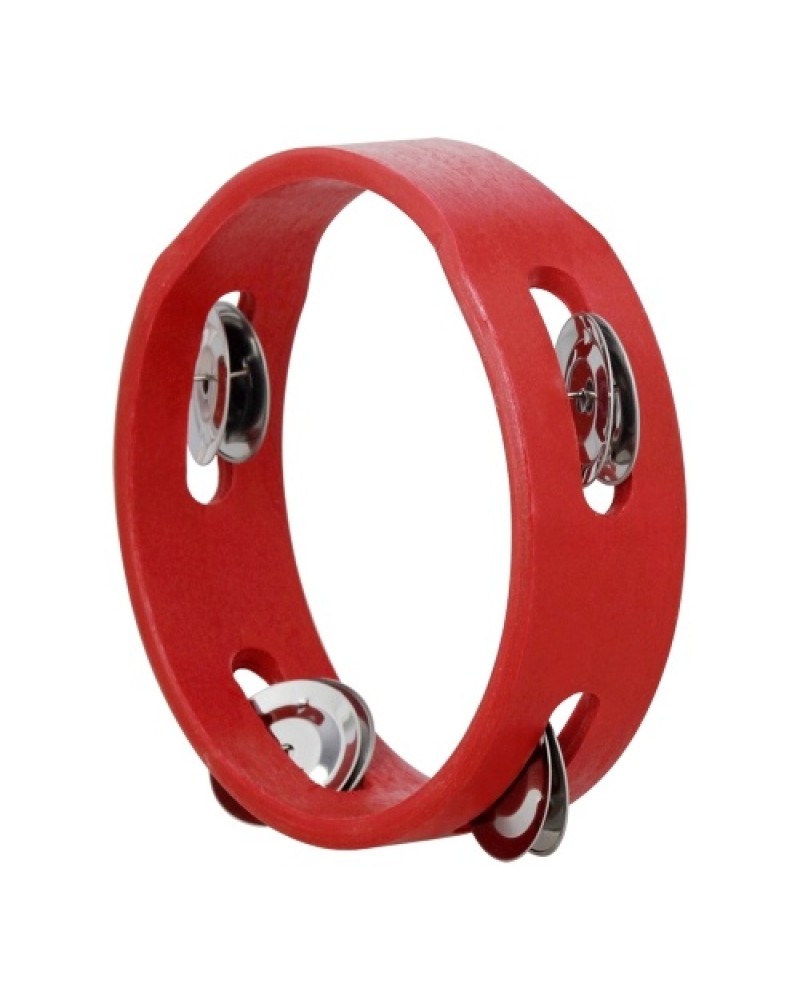 6 Inch Handheld Wooden Tambourine Hand Bell Percussion