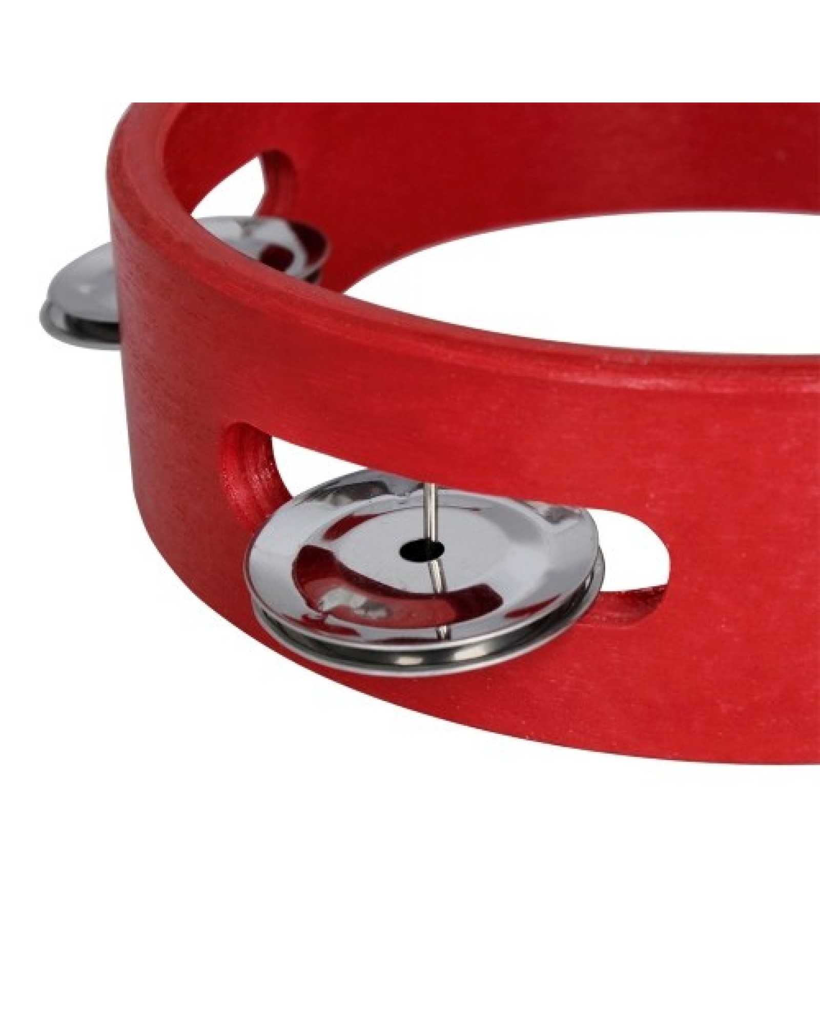 6 Inch Handheld Wooden Tambourine Hand Bell Percussion