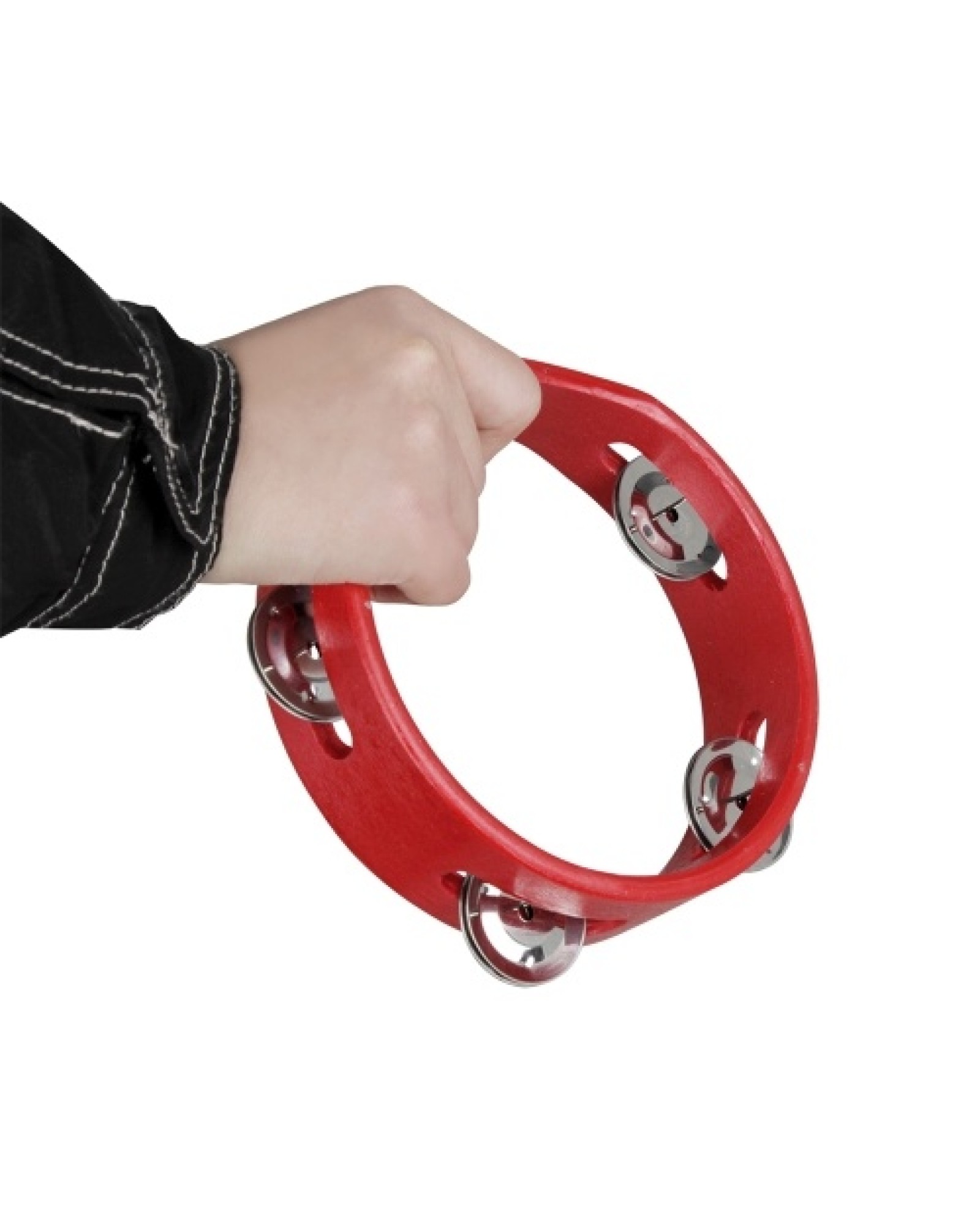 6 Inch Handheld Wooden Tambourine Hand Bell Percussion