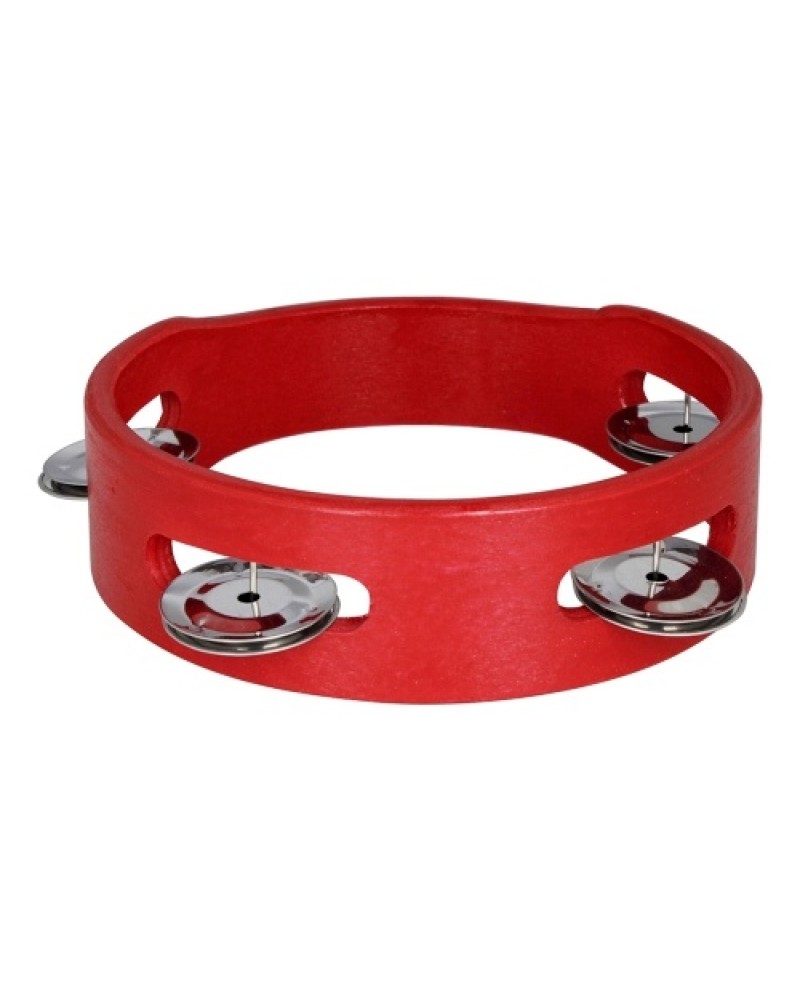 6 Inch Handheld Wooden Tambourine Hand Bell Percussion