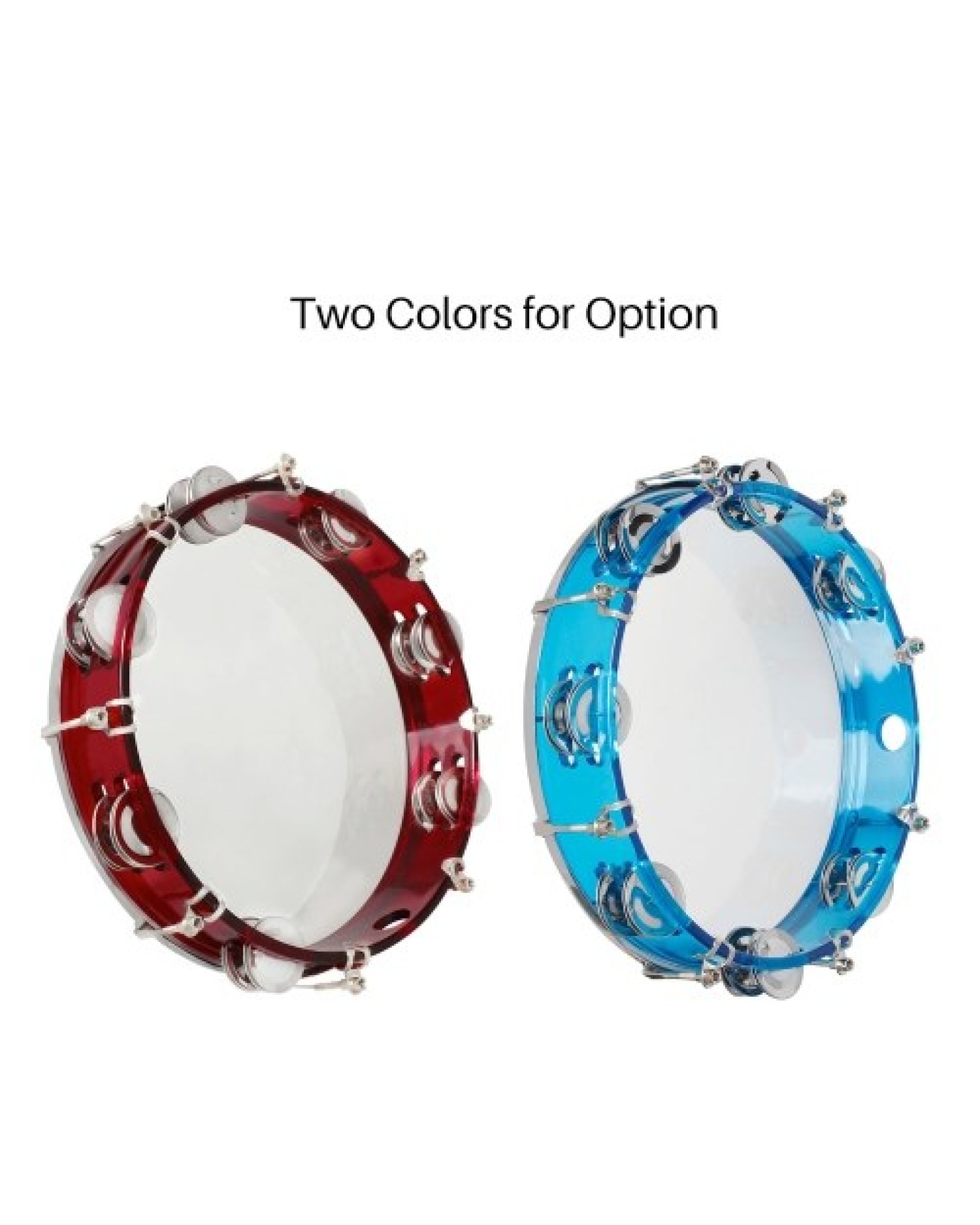 10 Inch Hand Held Tambourine Double Row Tambourine Drum Set Percussion Instrument