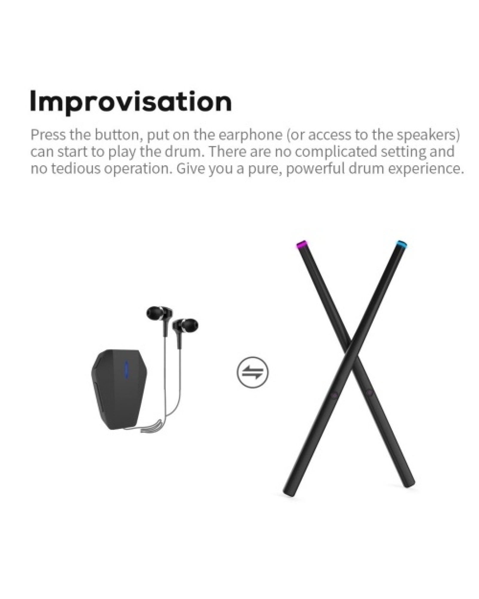 Electronic Drumsticks Somatosensory Drum Kit Portable Virtua Air Drum Stick