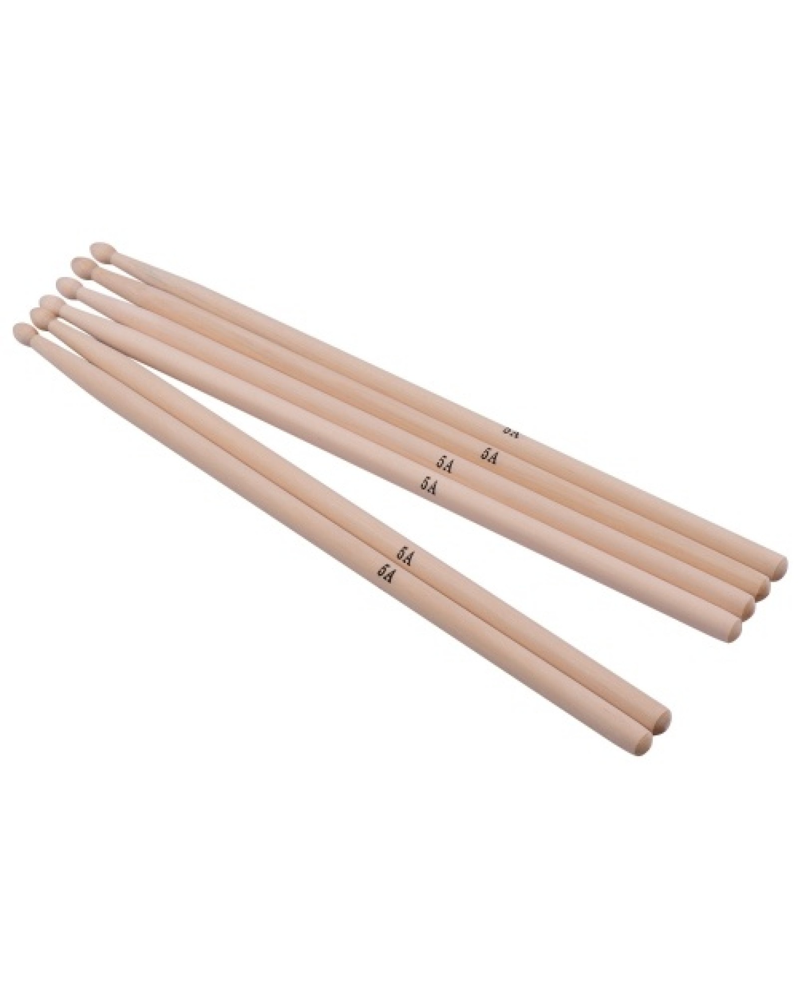 3 Pairs of Type-5A Maple Drumsticks Drum Sticks with 1pc Carrying Pouch for Drum Kit Jazz Drum