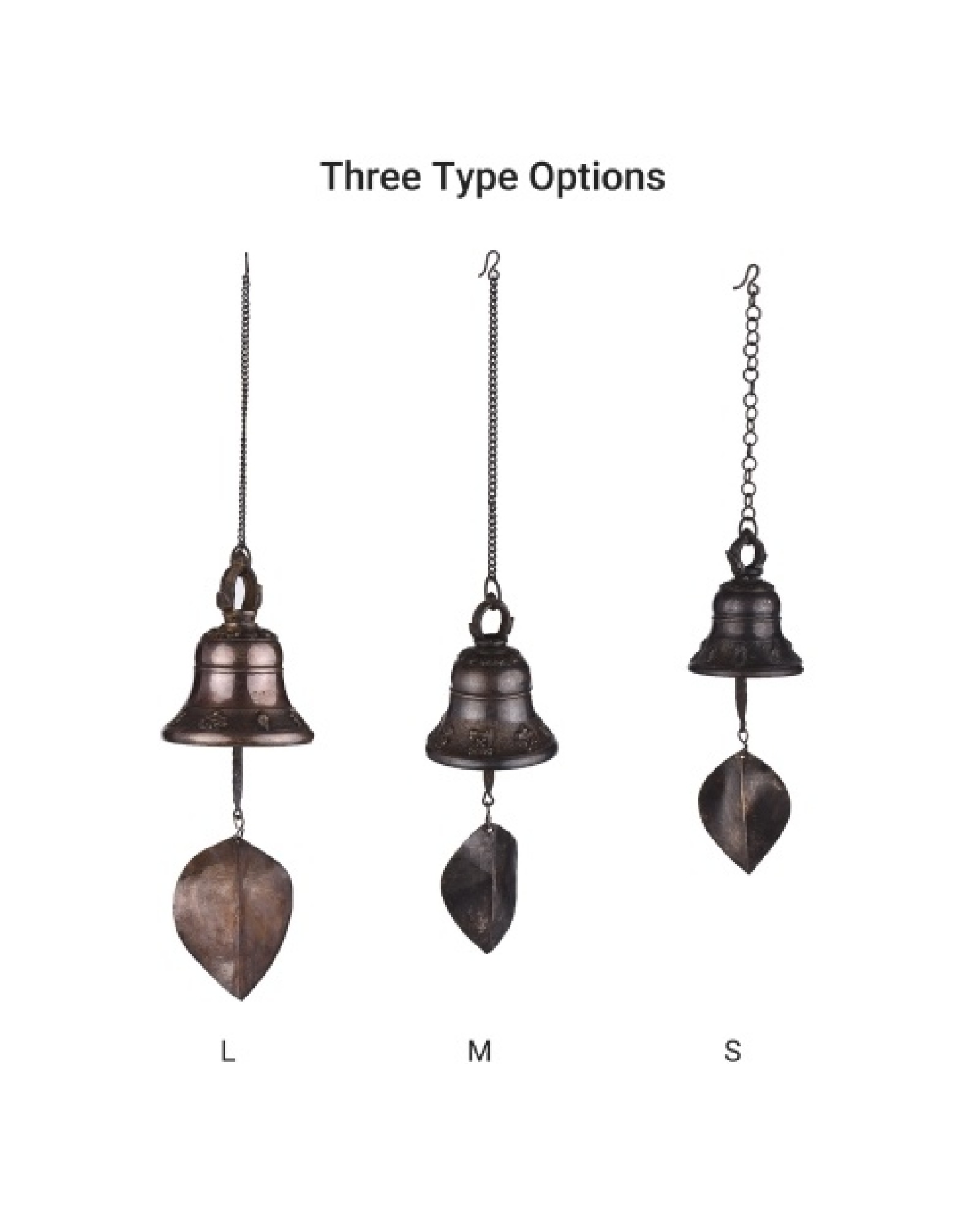 Wind Bell Vintage Style Hanging Chime Metal Wind Bell with Hanging Loop for Home Garden Yard Decor (6.5cm Diameter)