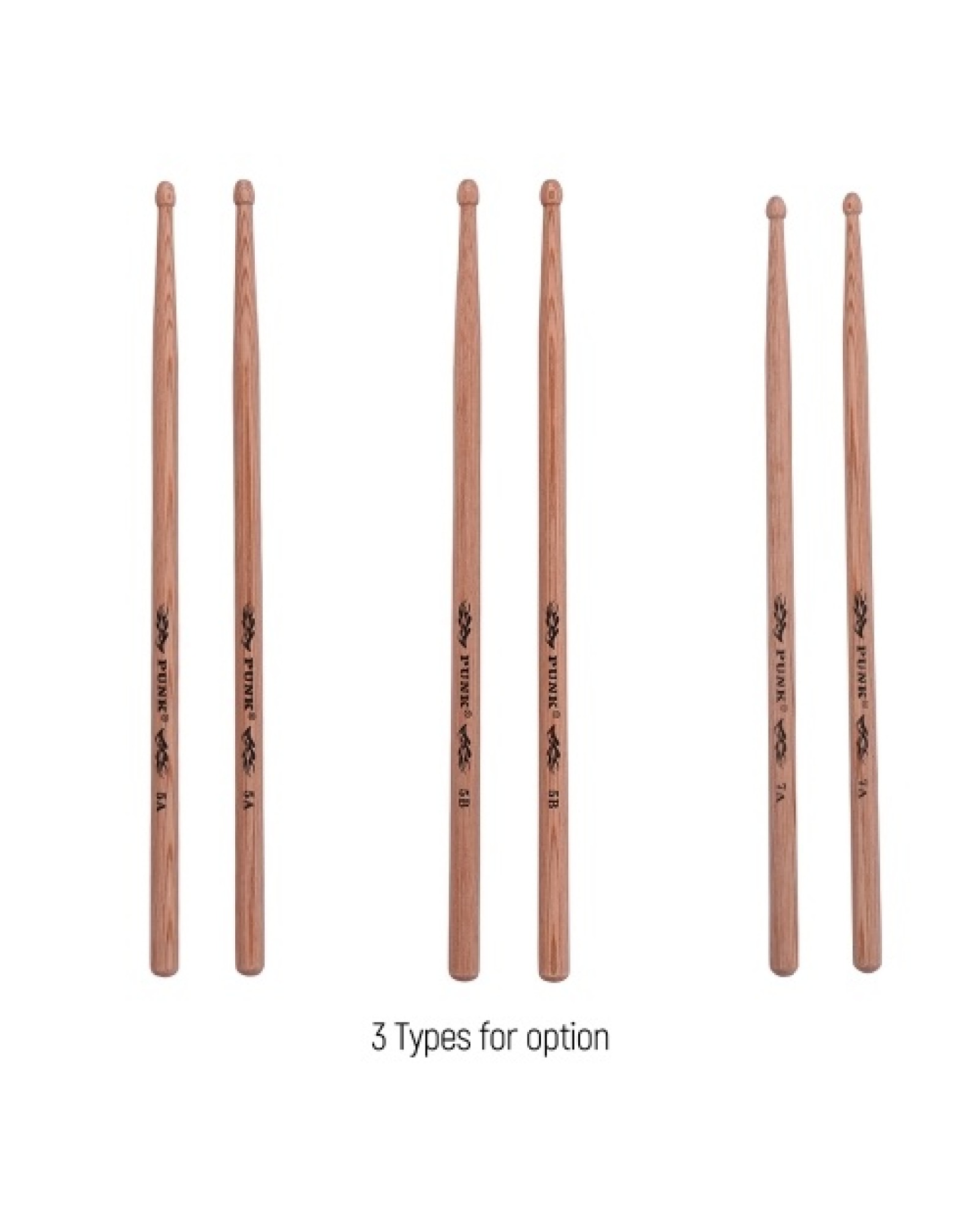 One Pair of 5A Wooden Drumsticks Drum Sticks Hickory Wood Drum Set Accessories