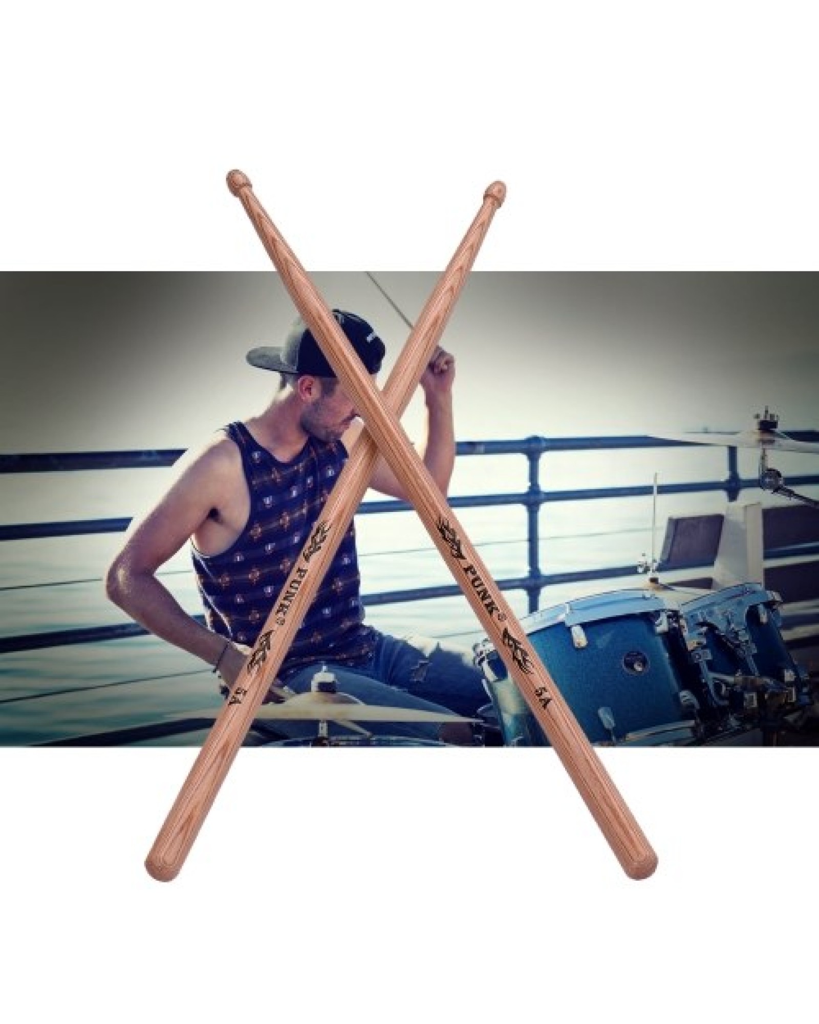 One Pair of 5A Wooden Drumsticks Drum Sticks Hickory Wood Drum Set Accessories
