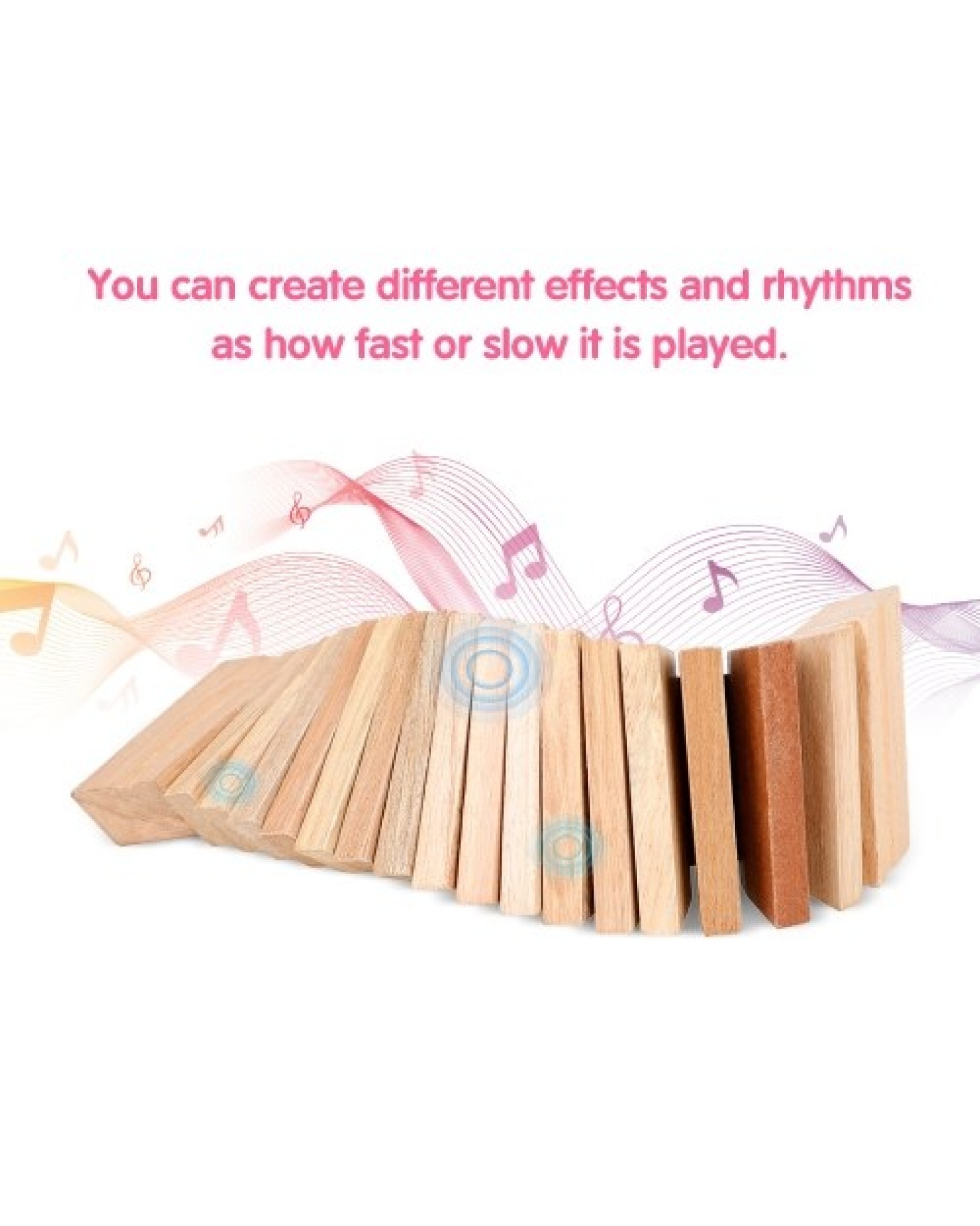 Musical Tooth Wood Wooden Clapper Educational Percussion Musical Instrument