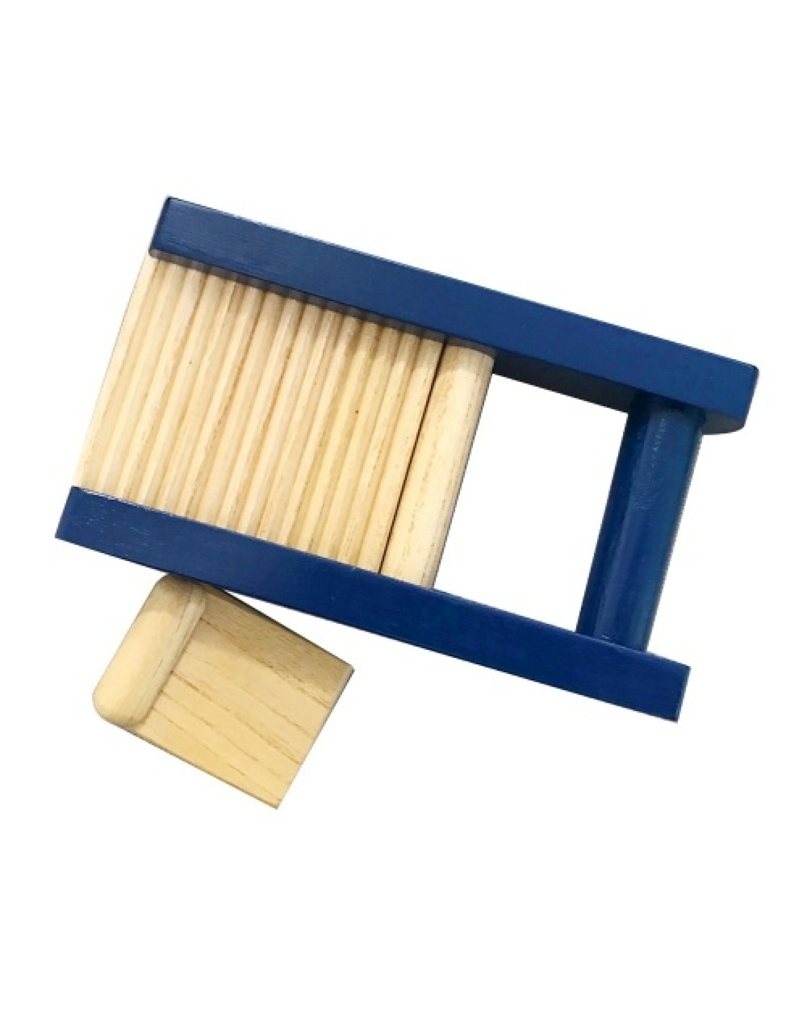 Musical Washboard Solid Wood Percussion Instrument Educational Wooden Musical Instrument with Percussion Tool (Wooden Scraper)