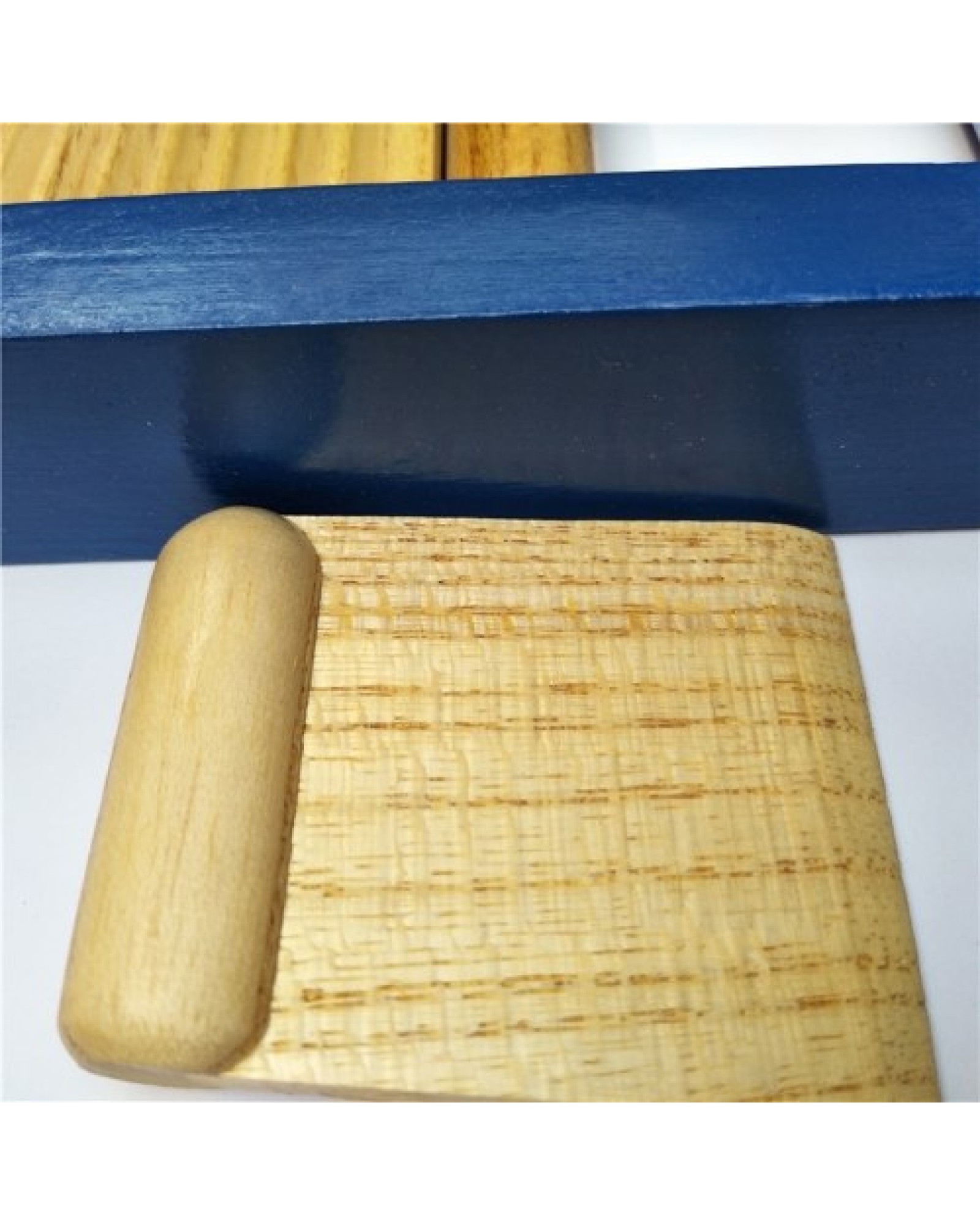 Musical Washboard Solid Wood Percussion Instrument Educational Wooden Musical Instrument with Percussion Tool (Wooden Scraper)