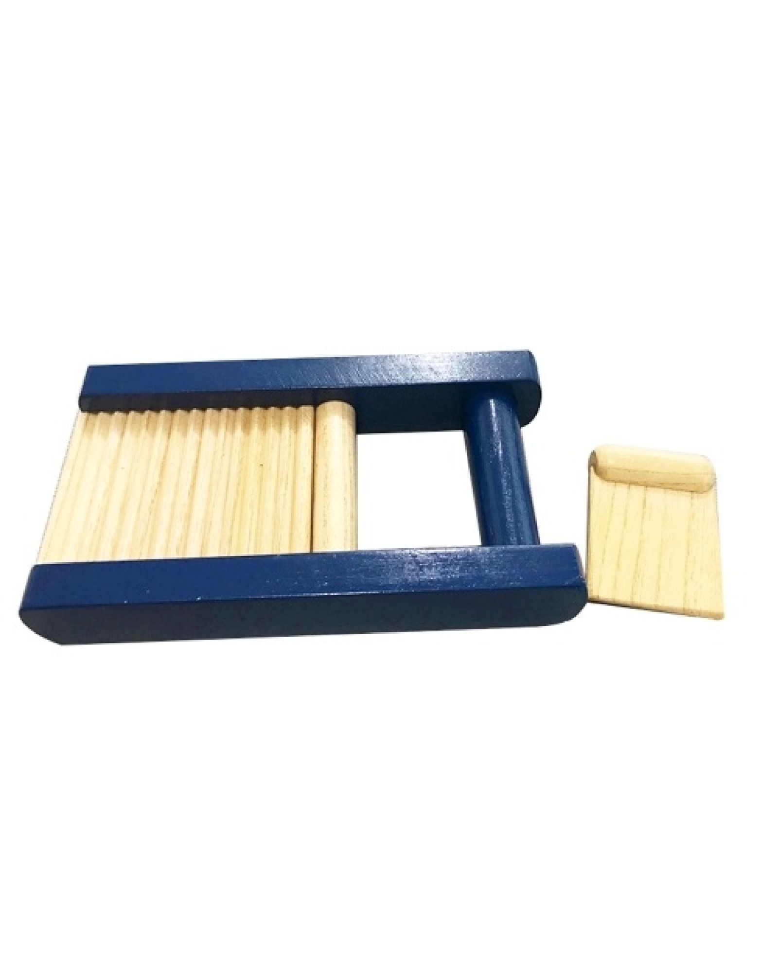 Musical Washboard Solid Wood Percussion Instrument Educational Wooden Musical Instrument with Percussion Tool (Wooden Scraper)