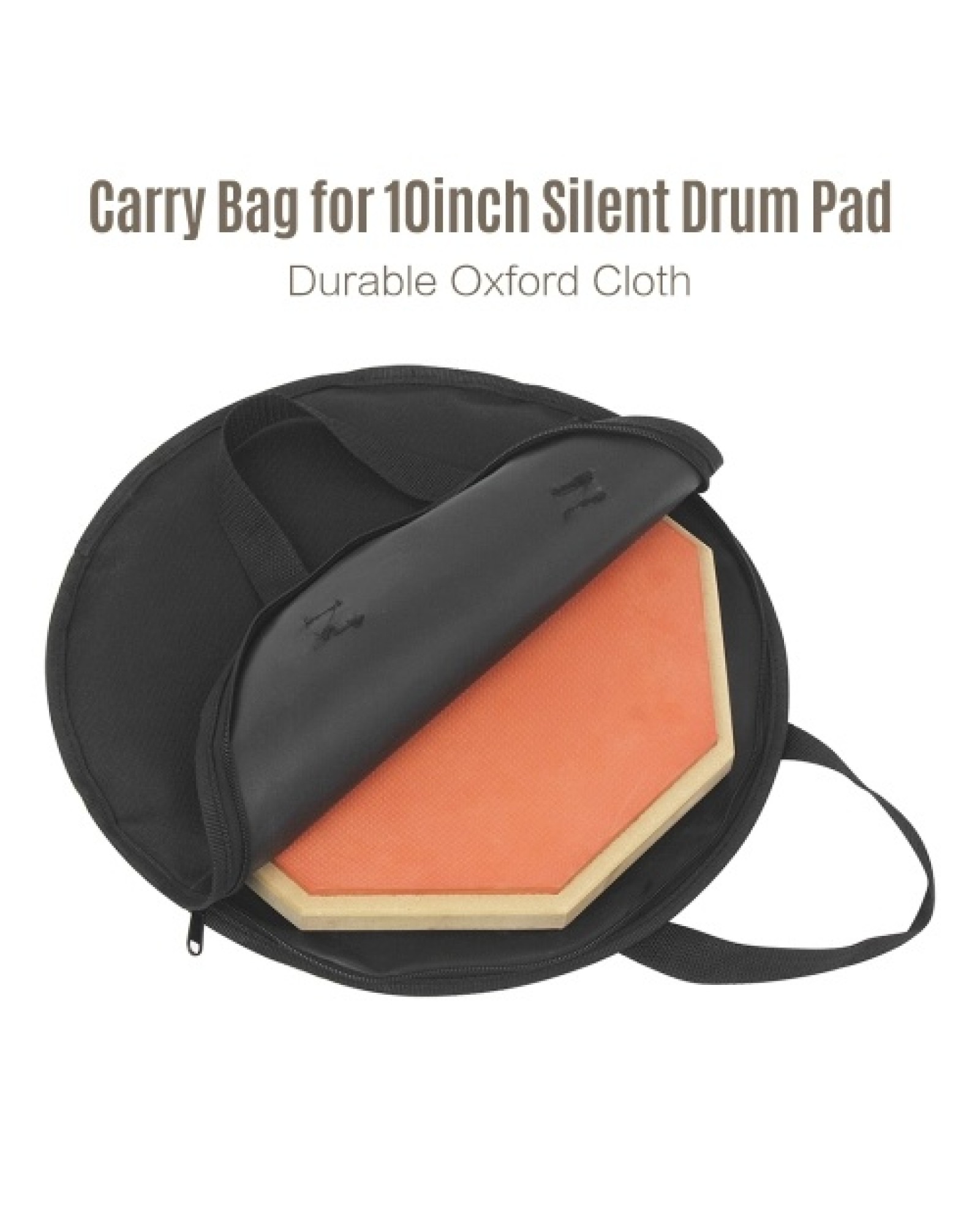 Silent Drum Pad Carry Bag Storage Bag Holder for 10inch Dumb Drum