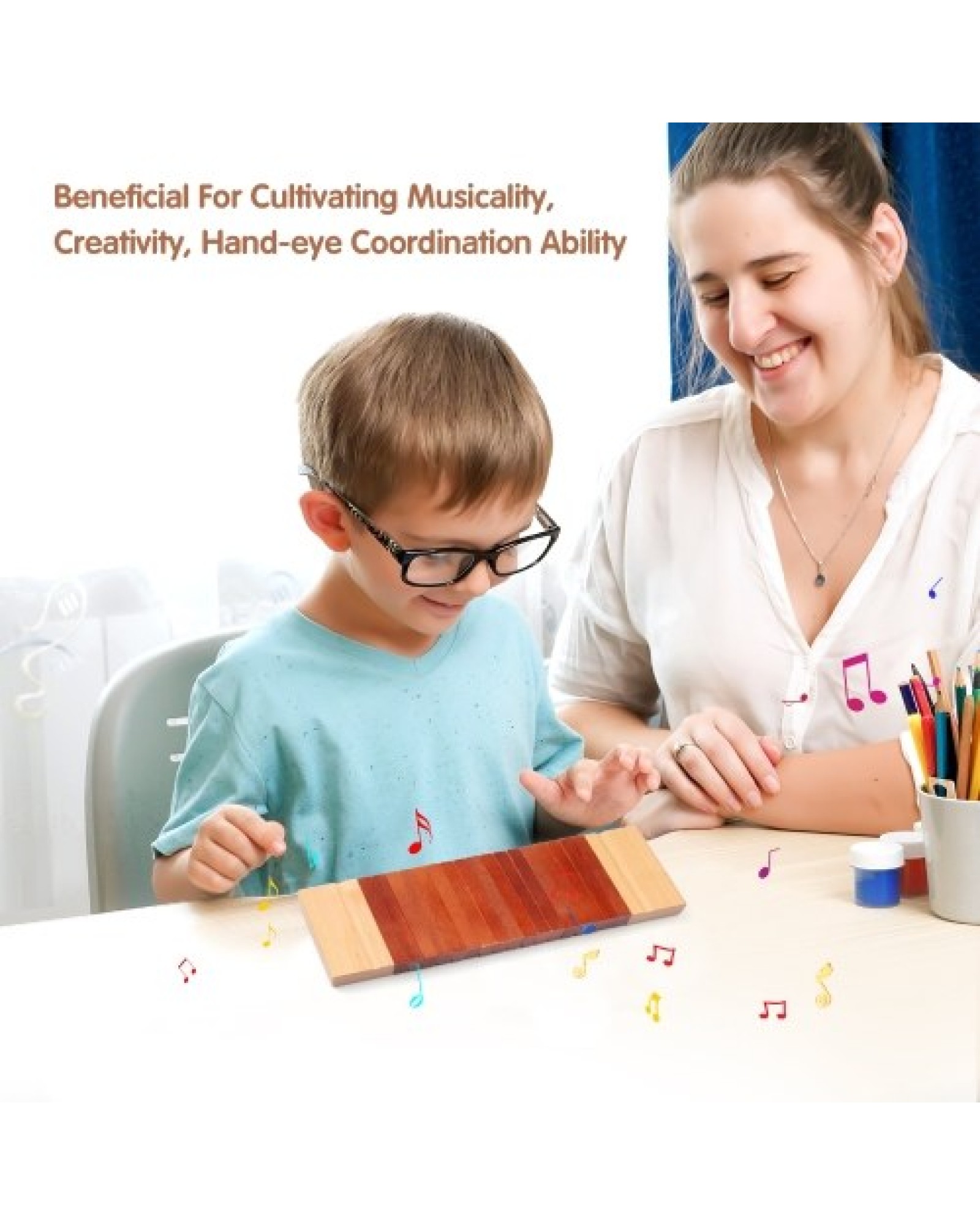 Musical Tooth Wood Solid Wood Percussion Instrument Educational Wooden Musical Instrument