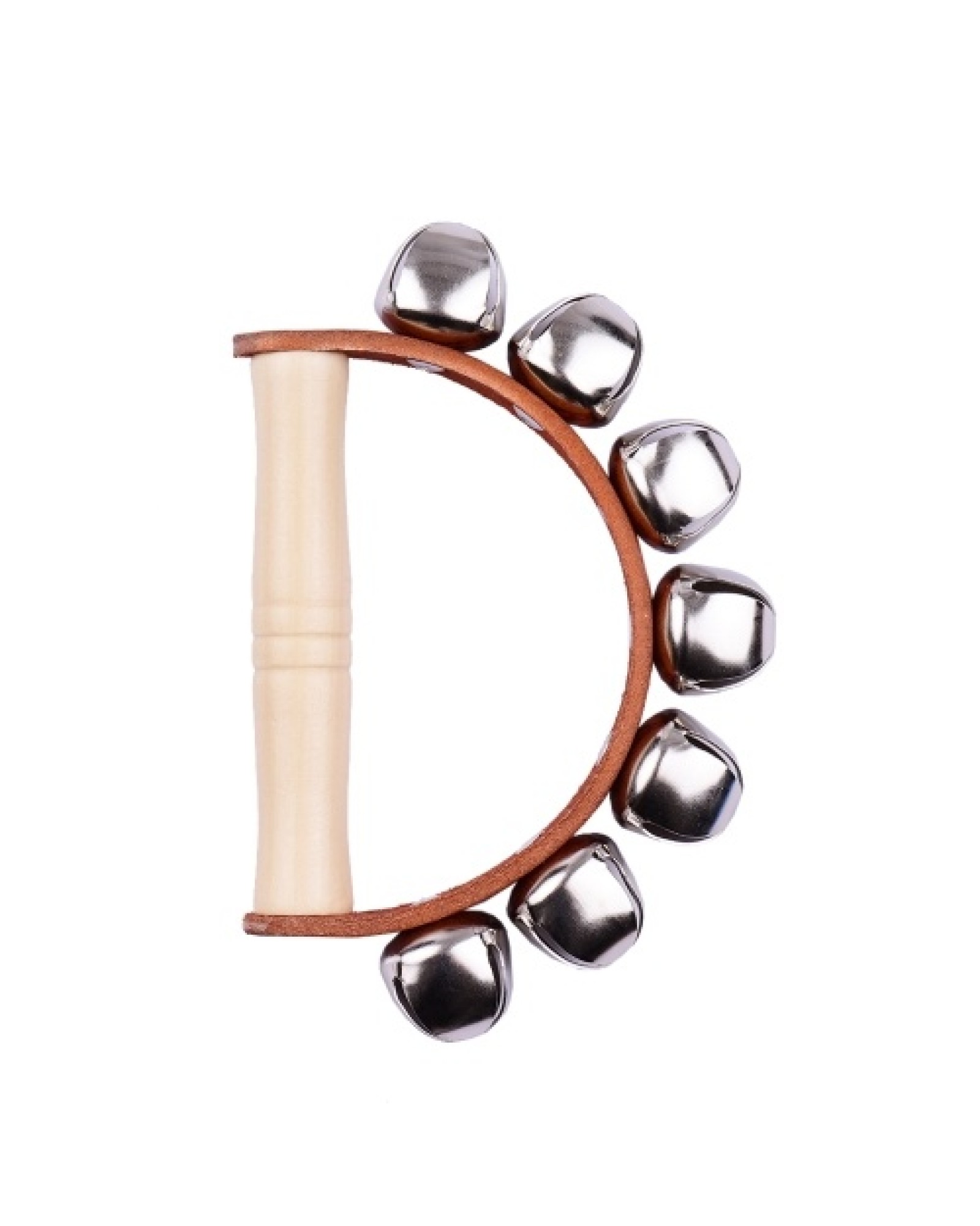 Handbell Hand Bells with 5pcs Jingle Bells Wood Handle Musical Instrument Toy for Music Class