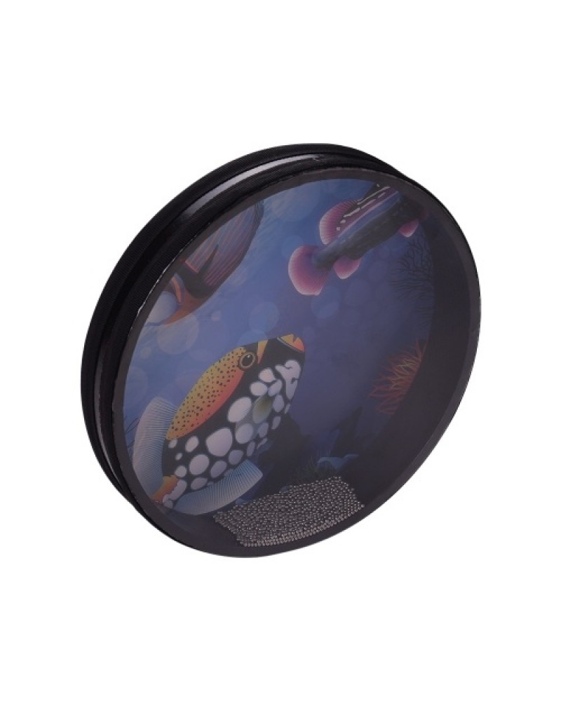 10-inch Solid Wooden Ocean Drum Sea Wave Drum Frame Drum