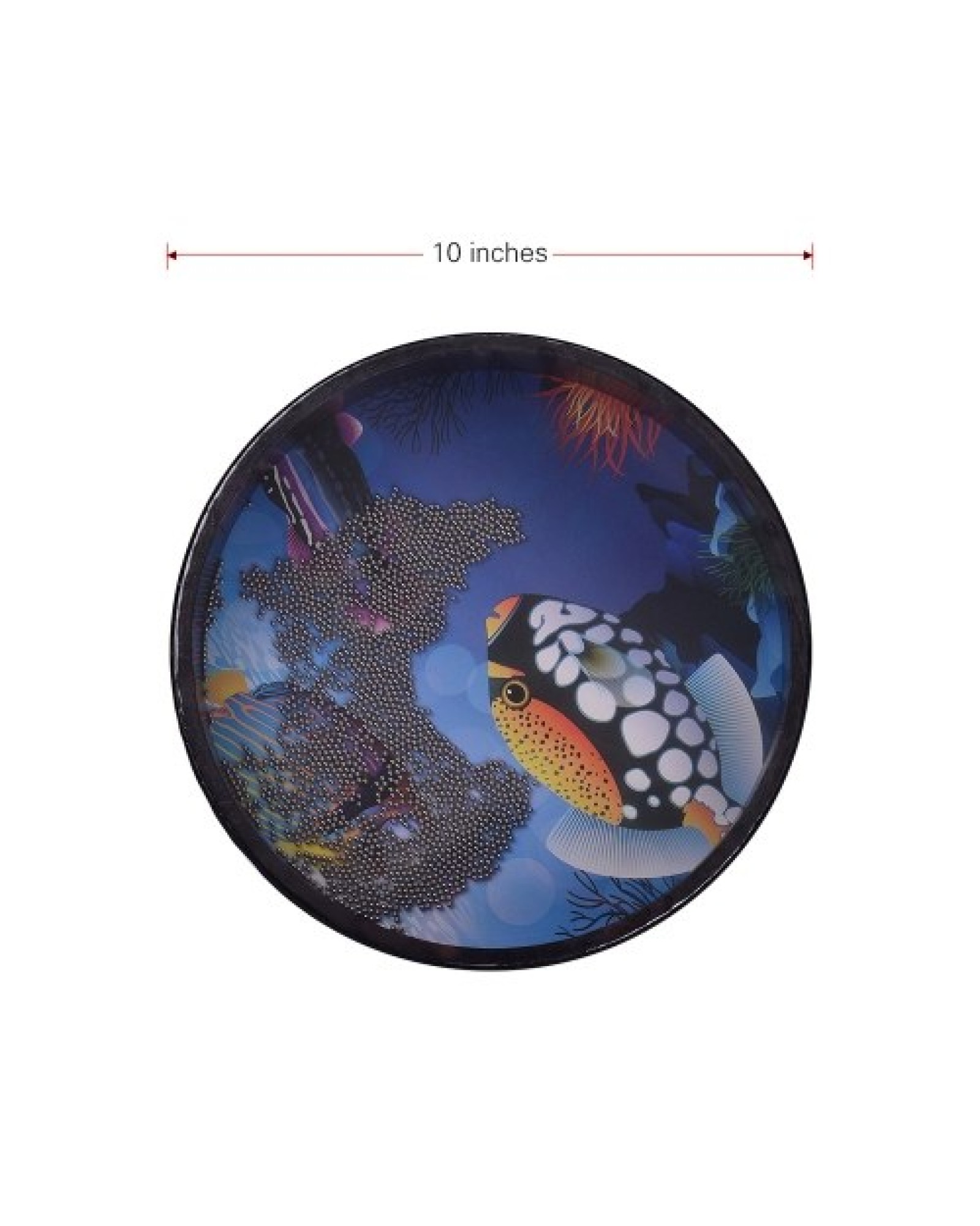 10-inch Solid Wooden Ocean Drum Sea Wave Drum Frame Drum