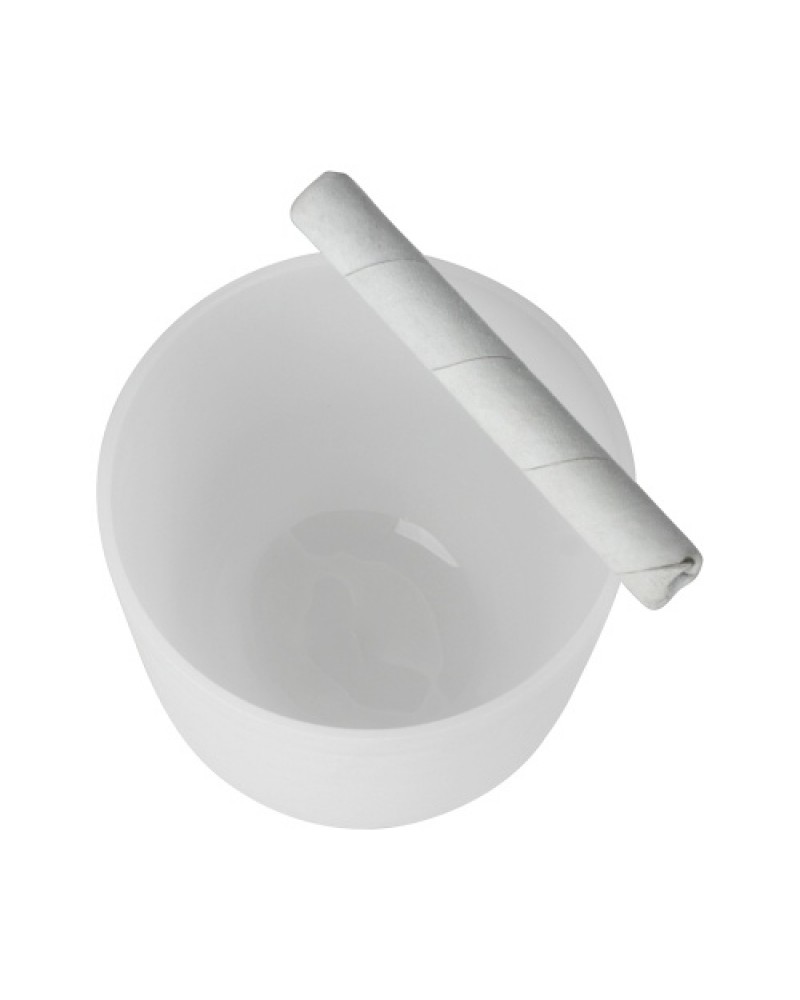 8 Inch Crystal Singing Bowl B Note with Mallet &amp; Rubber
