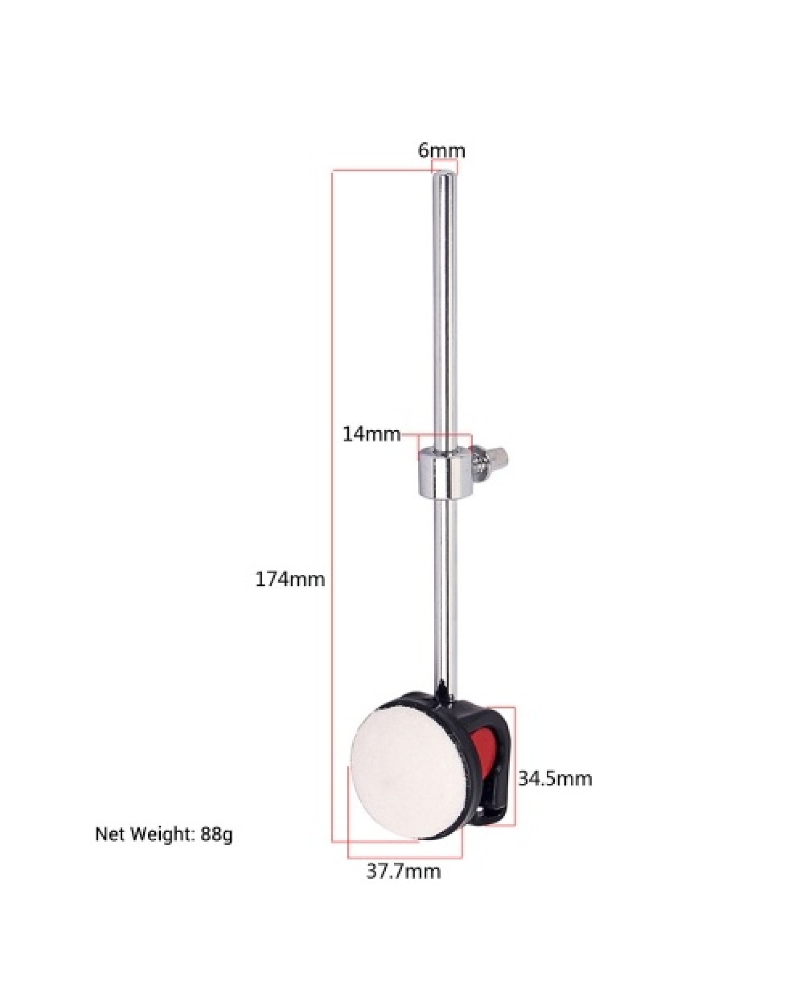 Percussion Hammer Drum Stick Bass Drum Beater Hammer Silicone Head